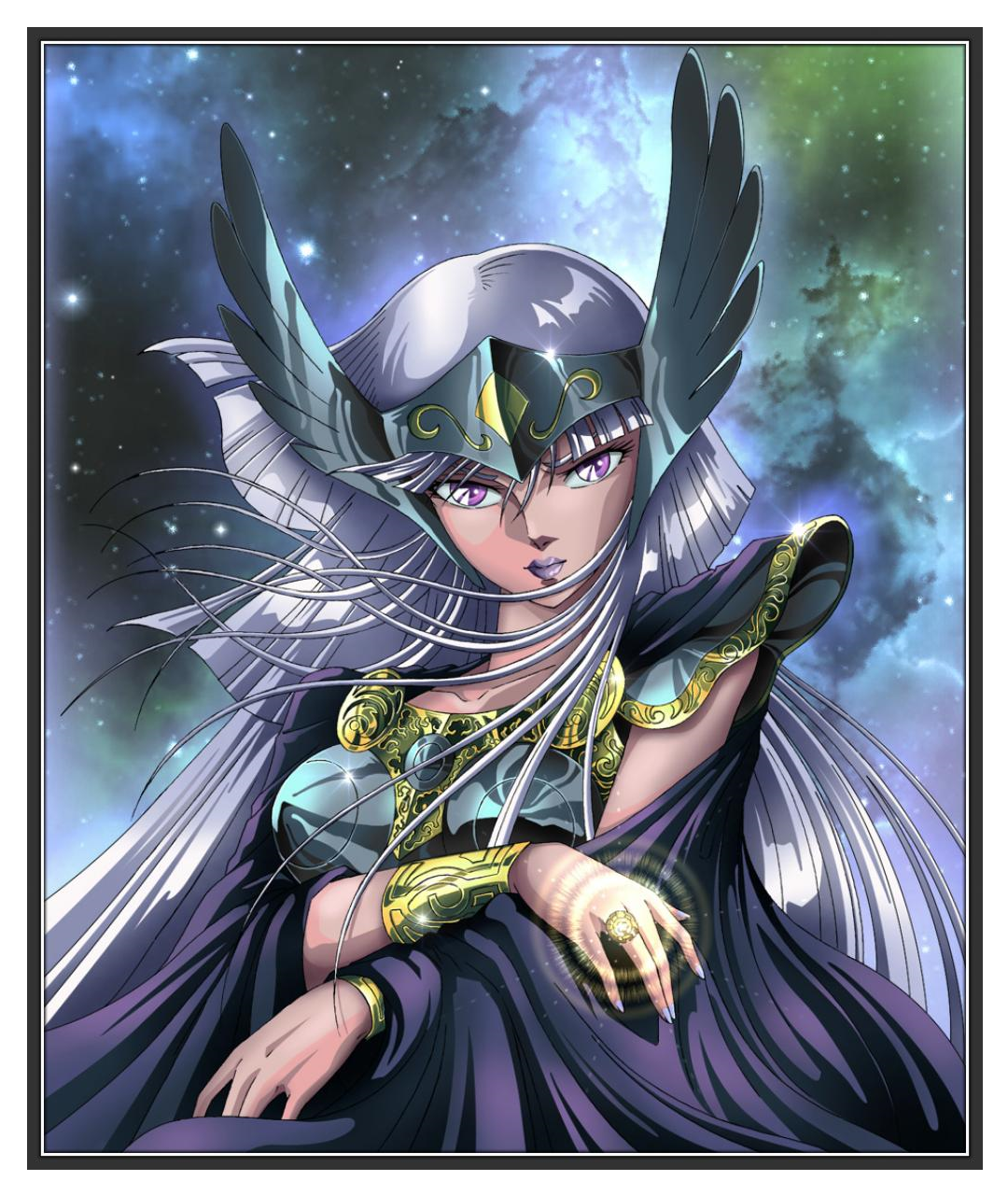 Saint Seiya Hilda Juni Anker Digital Art Asgard 1080x1280