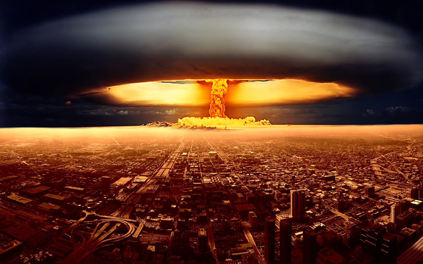 Apocalypse Nuclear Explosion City Nuclear Bomb 1680x1050