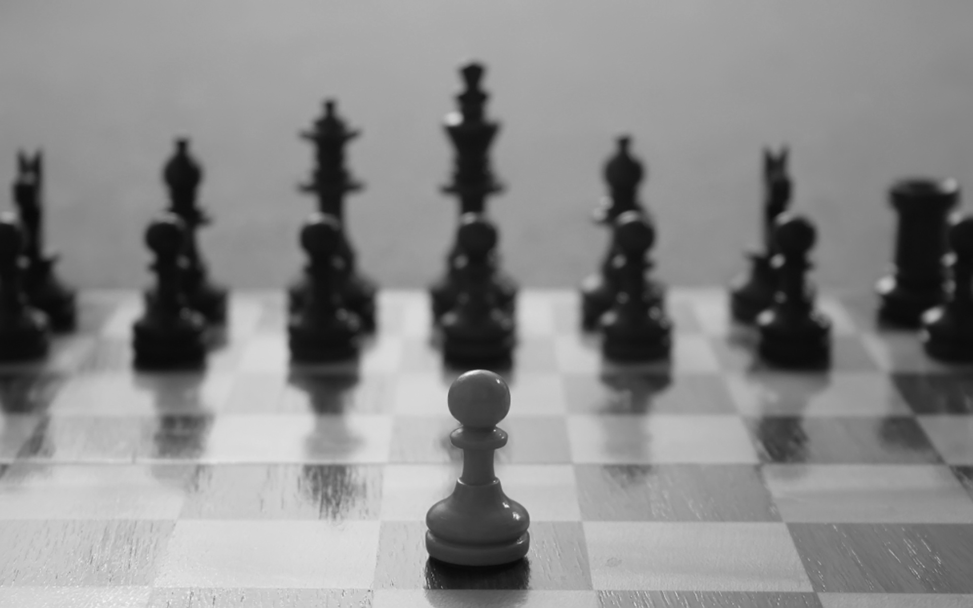 Game Chess Pawn Black White 1920x1200