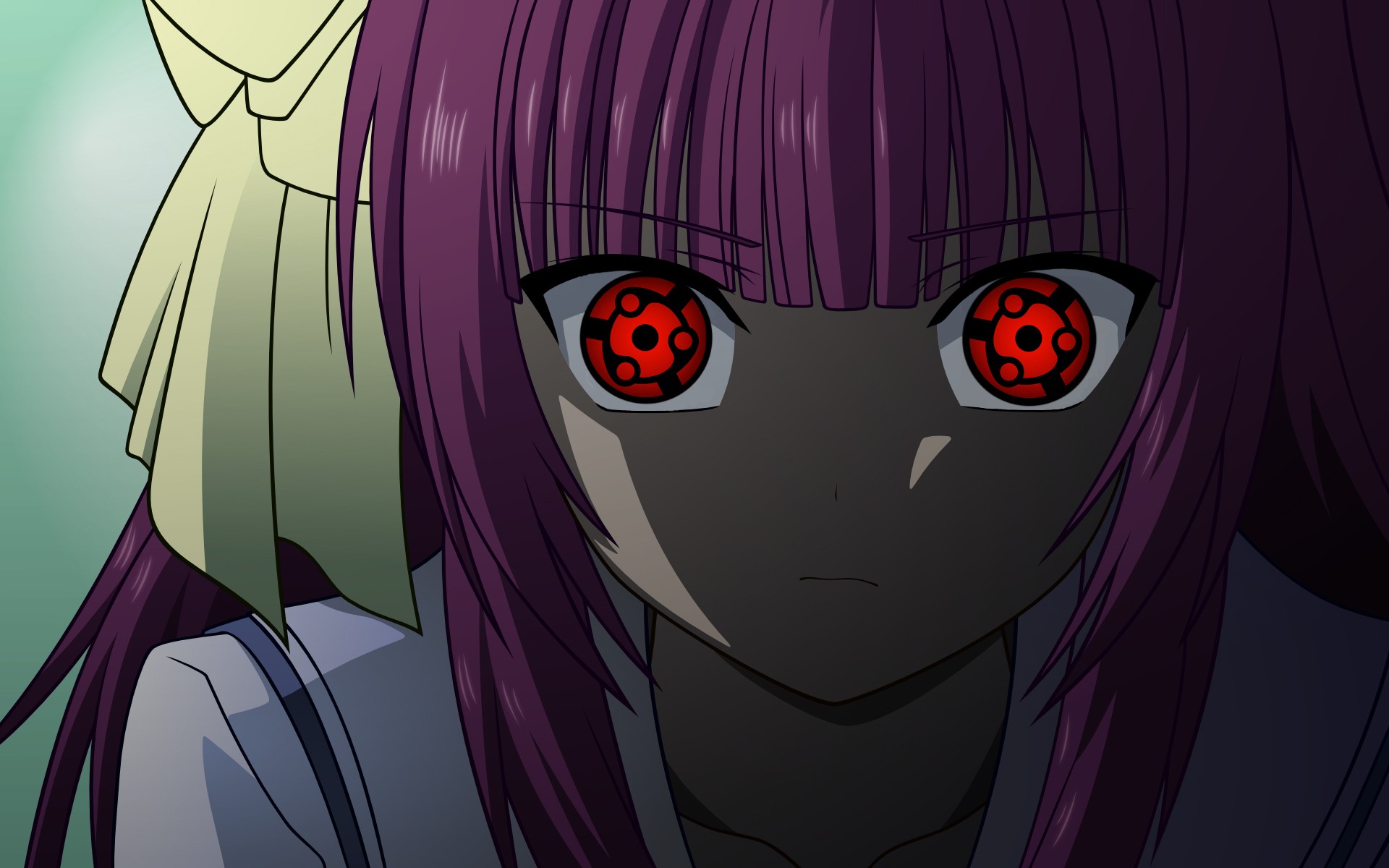 Sharingan Angel Beats Nakamura Yuri Purple Hair Anime Girls 1920x1200