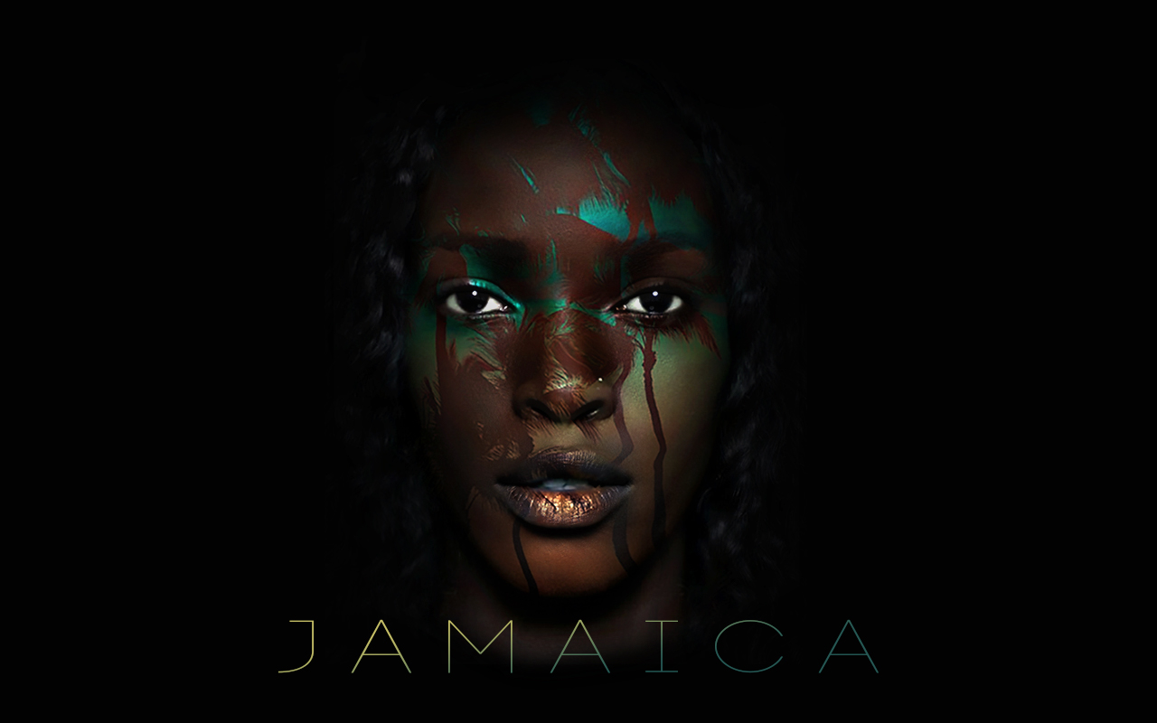 Jamaica Dark Face Typography Women 1280x800