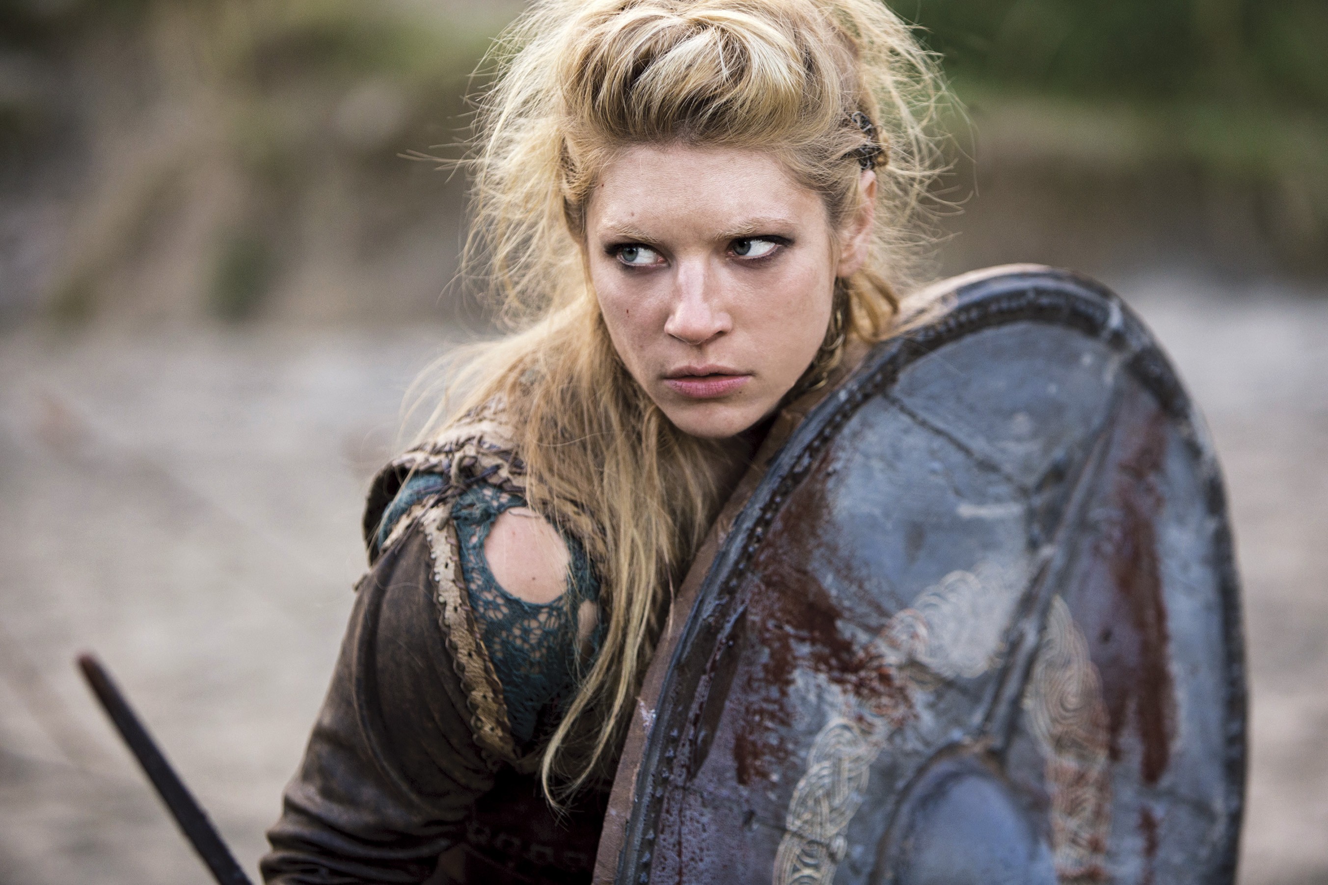 Katheryn Winnick Vikings Vikings TV Series Blonde Actress Shield Warrior Women Lagertha Lothbrok Mov 2705x1803