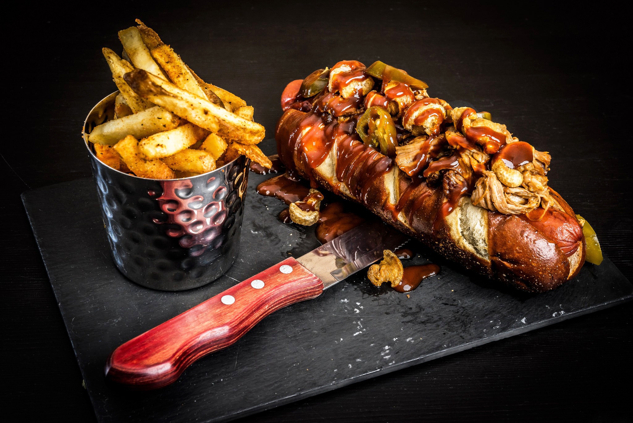 Food Fries Hot Dogs Knife 2048x1367