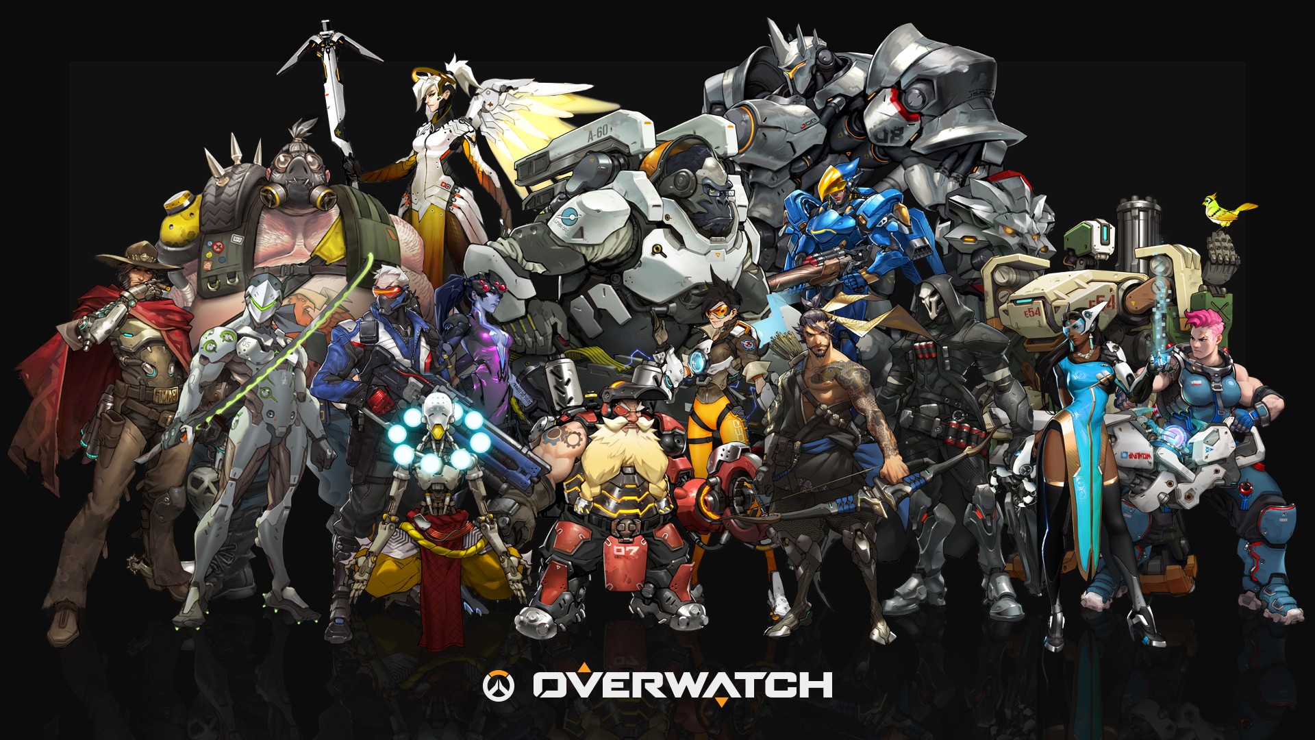 Blizzard Entertainment Overwatch Video Games Tracer Overwatch Genji Overwatch Soldier 76 Zarya Overw 1920x1080