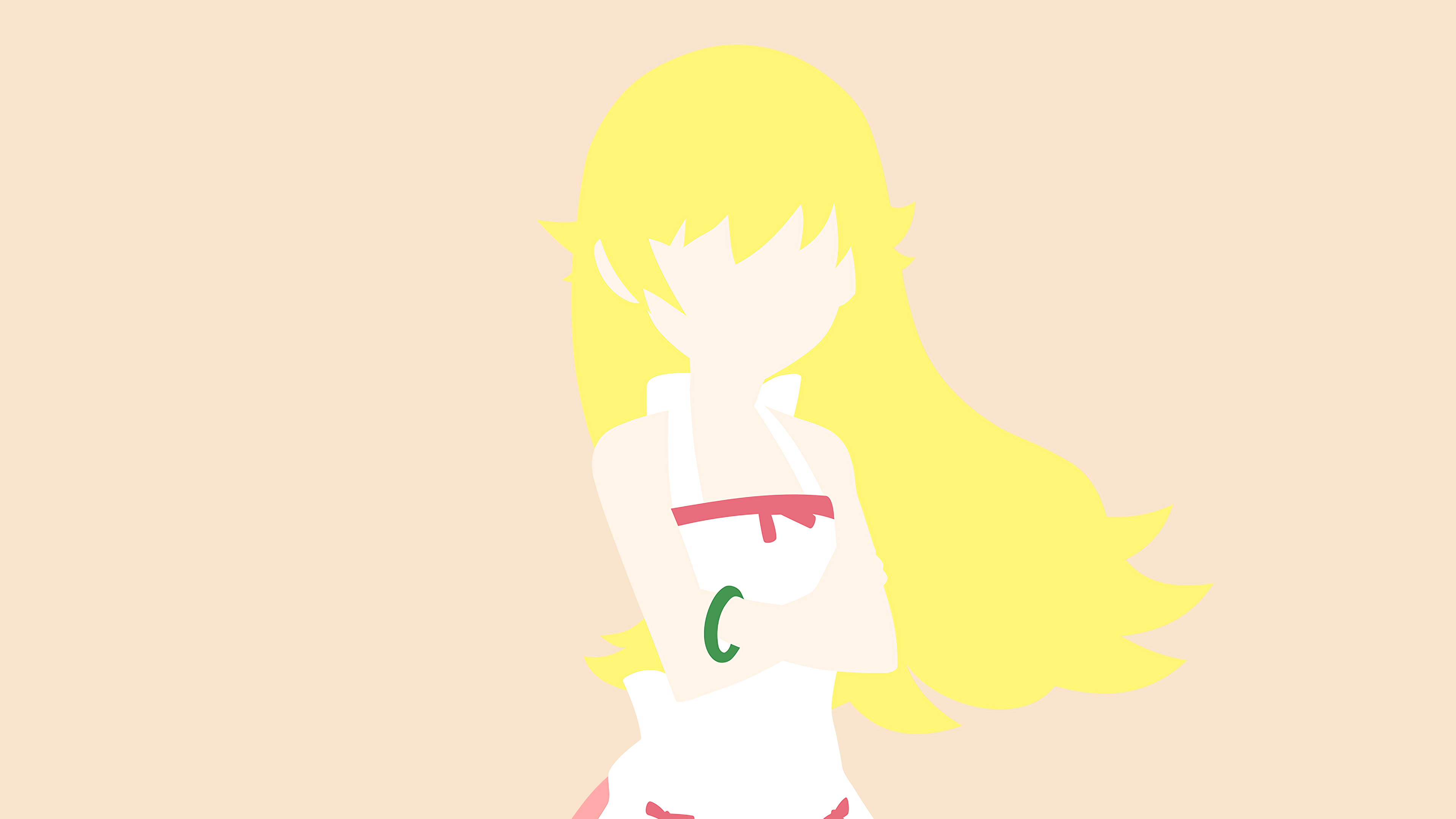 Anime Anime Girls Oshino Shinobu Long Hair Blonde Vector Art Monogatari Series Wallpaper