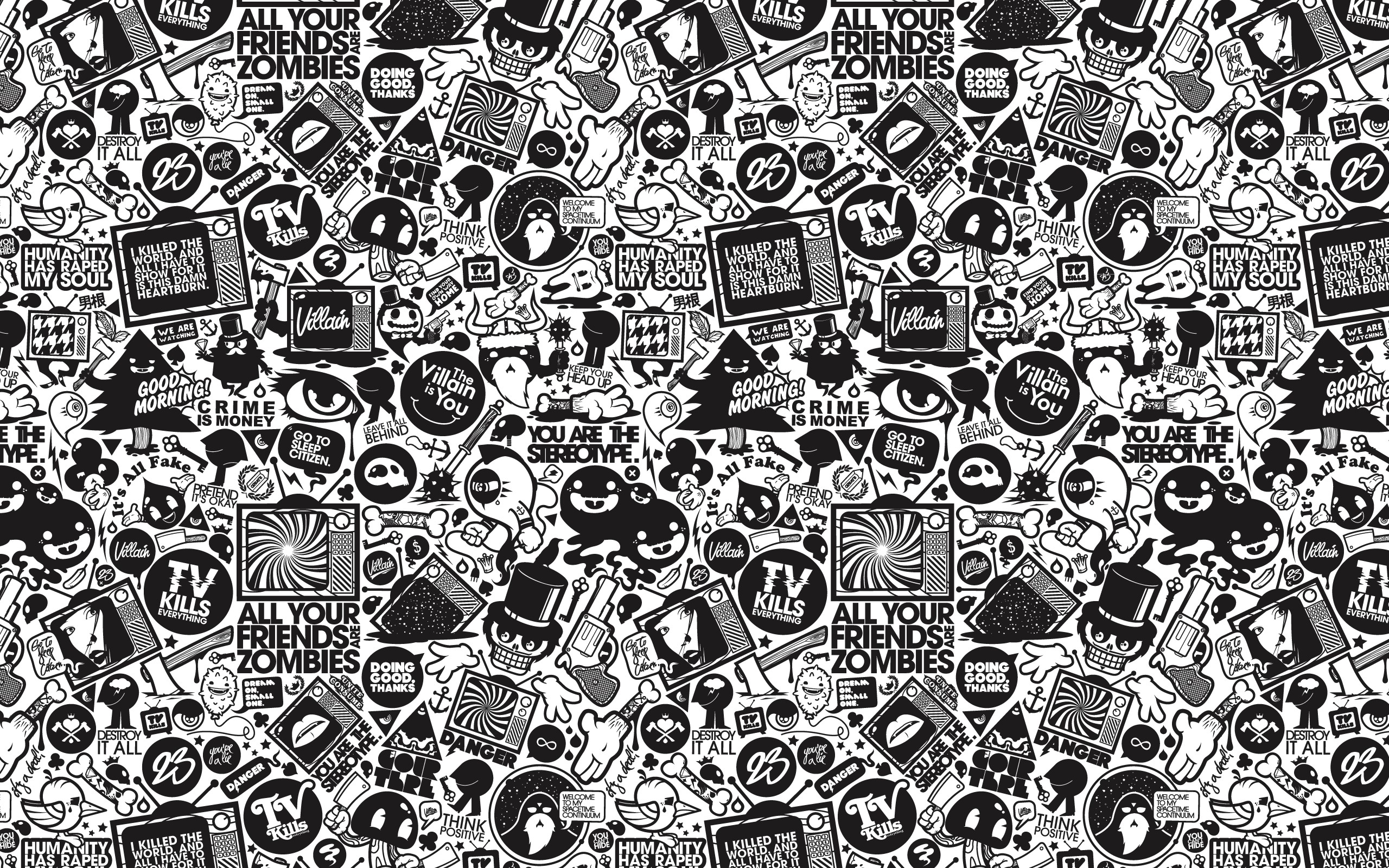 Jared Nickerson Artwork Monochrome TV 2560x1600