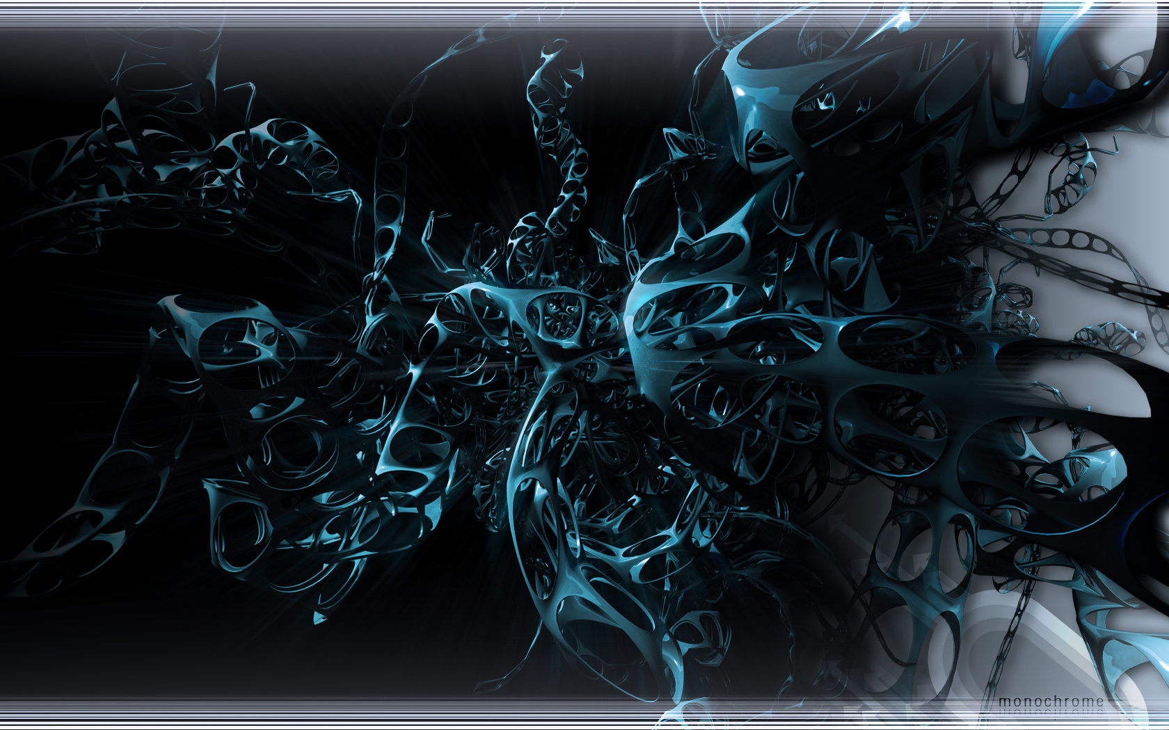 3D CGi Digital Art Artistic Abstract Dark Blue 1680x1050