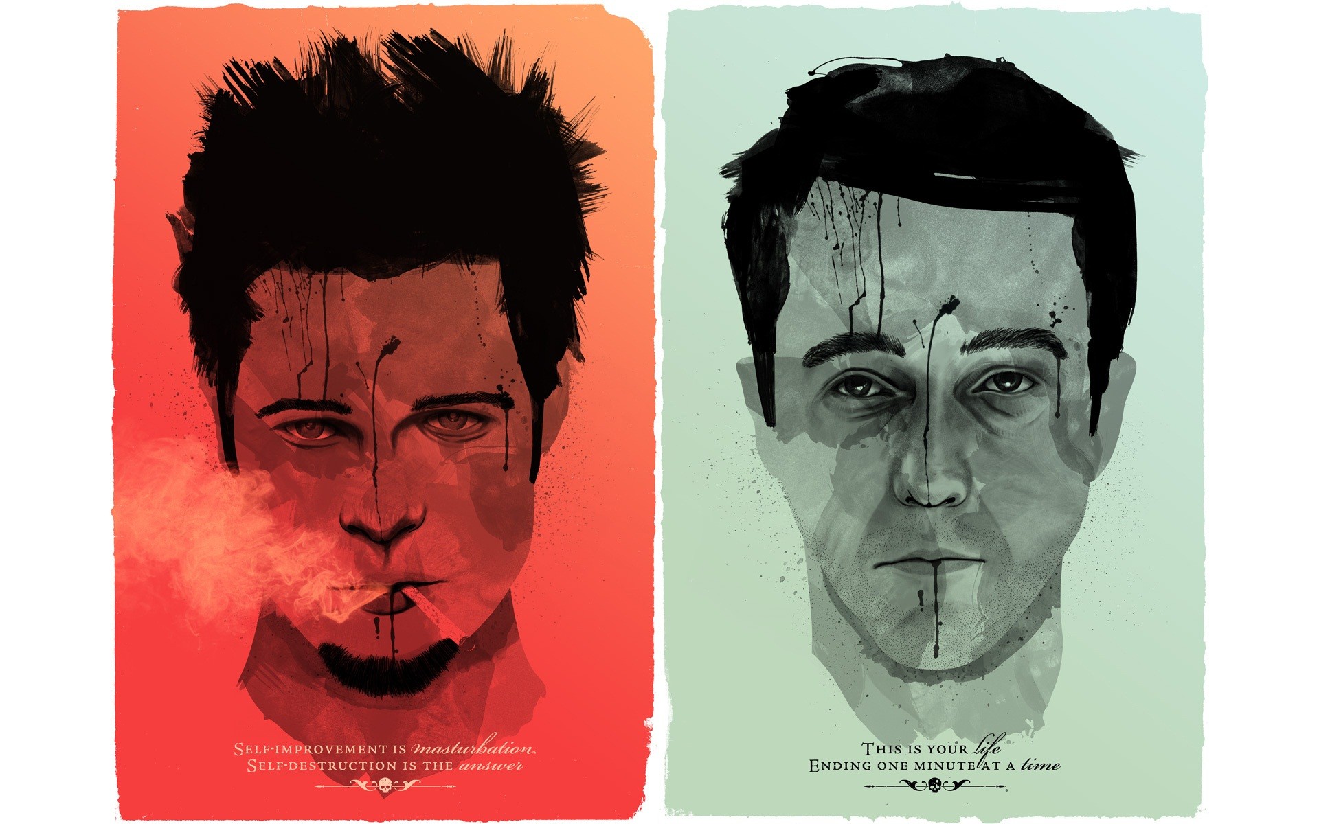 Movies Edward Norton Brad Pitt Tyler Durden 1920x1200