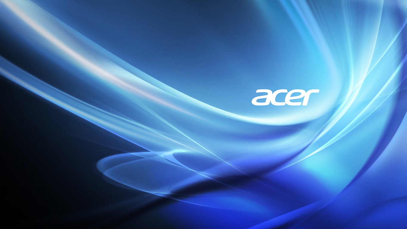 Acer Blue Logo Blue Background 1366x768