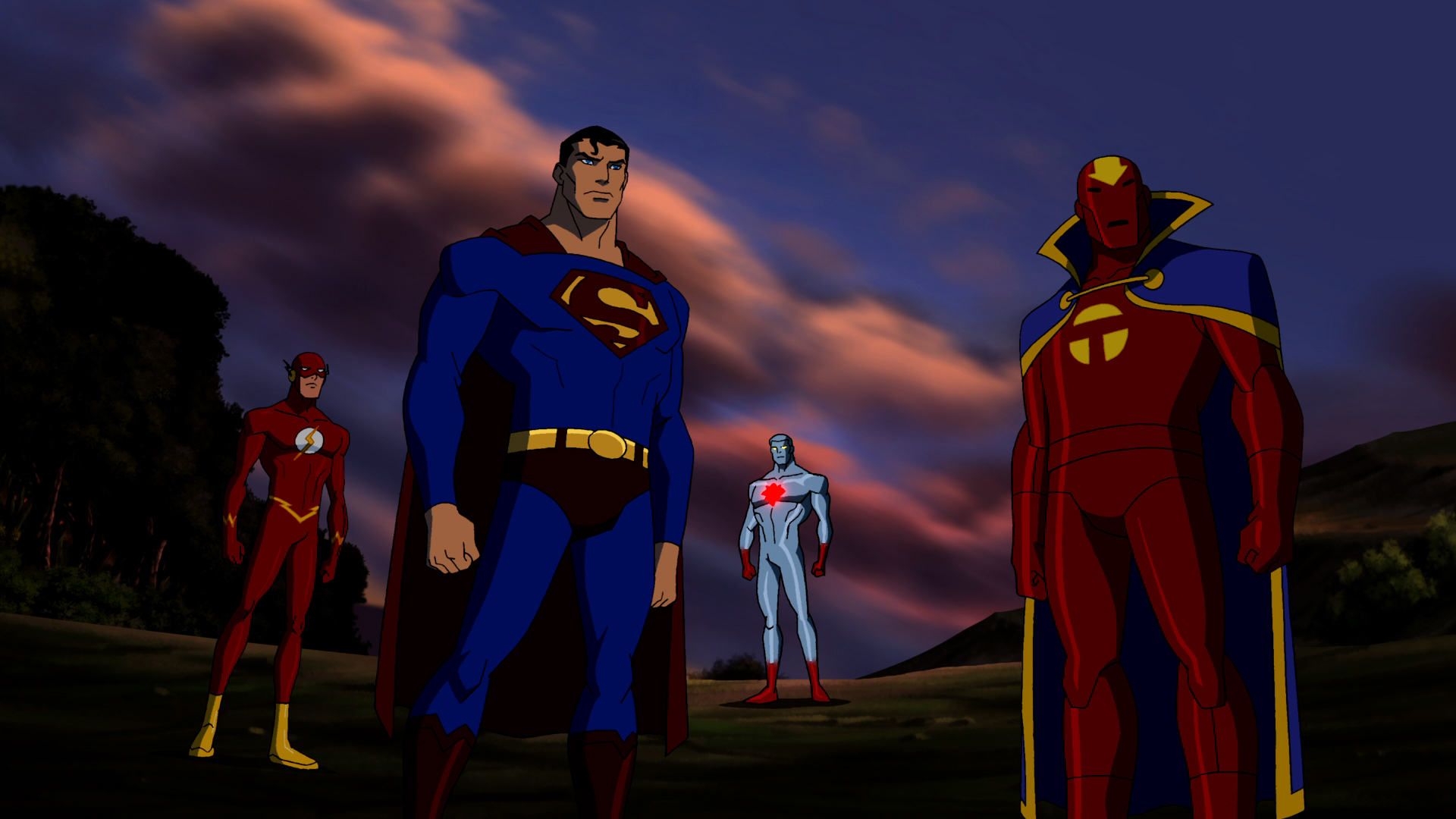 Young Justice Flash Captain Atom Superman Red Tornado Superhero 1920x1080
