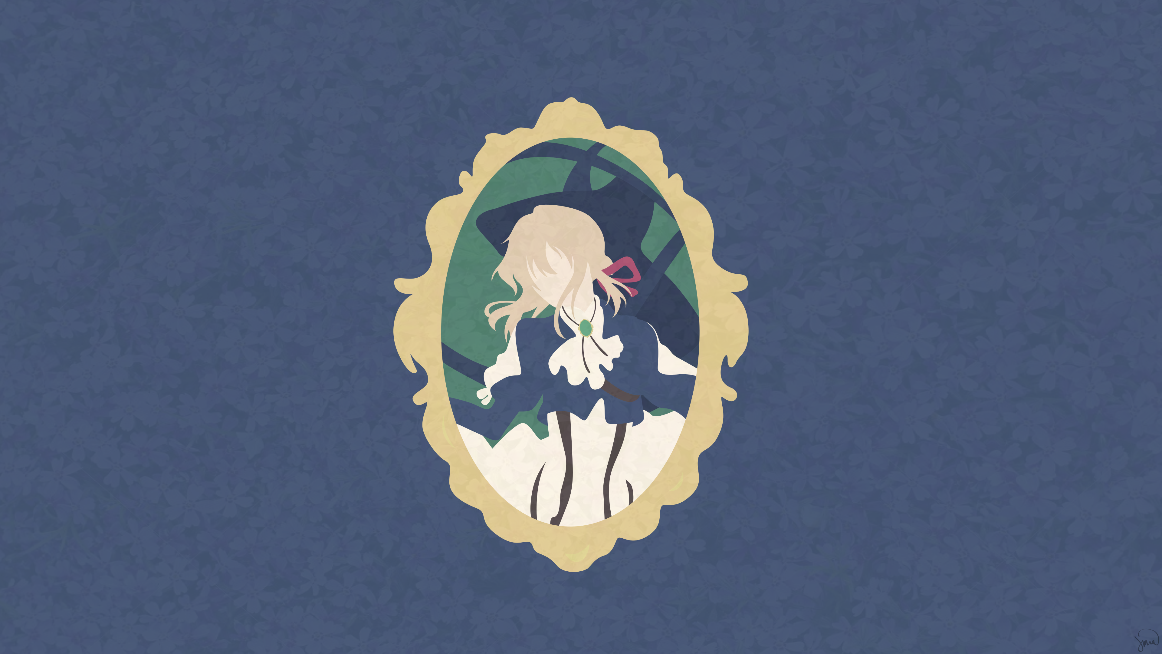 Greenmapple17 Violet Evergarden Minimalism 3840x2160