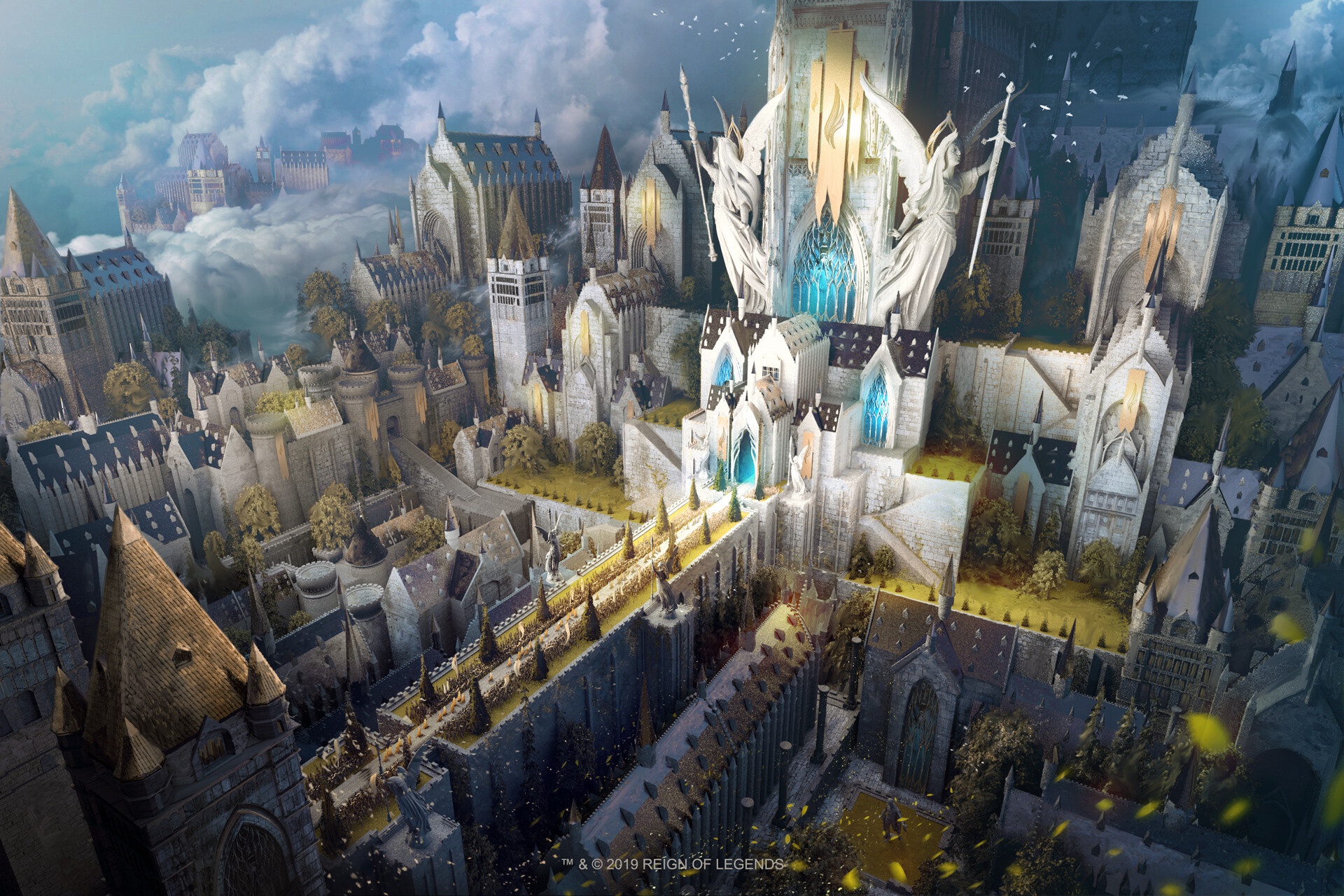 Julian Bauer Fantasy Art Artwork City Fantasy City Castle 1920x1280