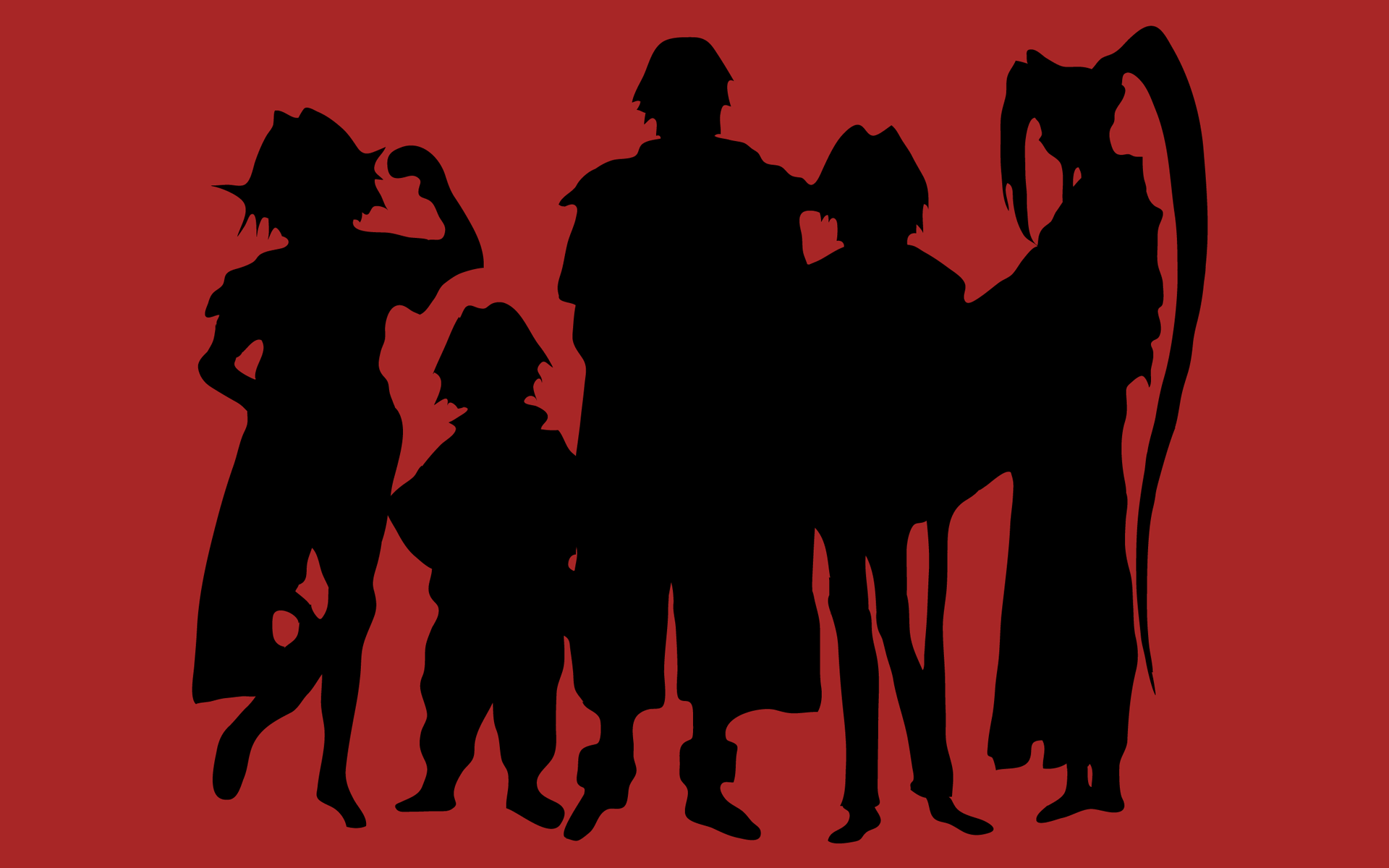 Anime Outlaw Star Silhouette Red Background 1920x1200