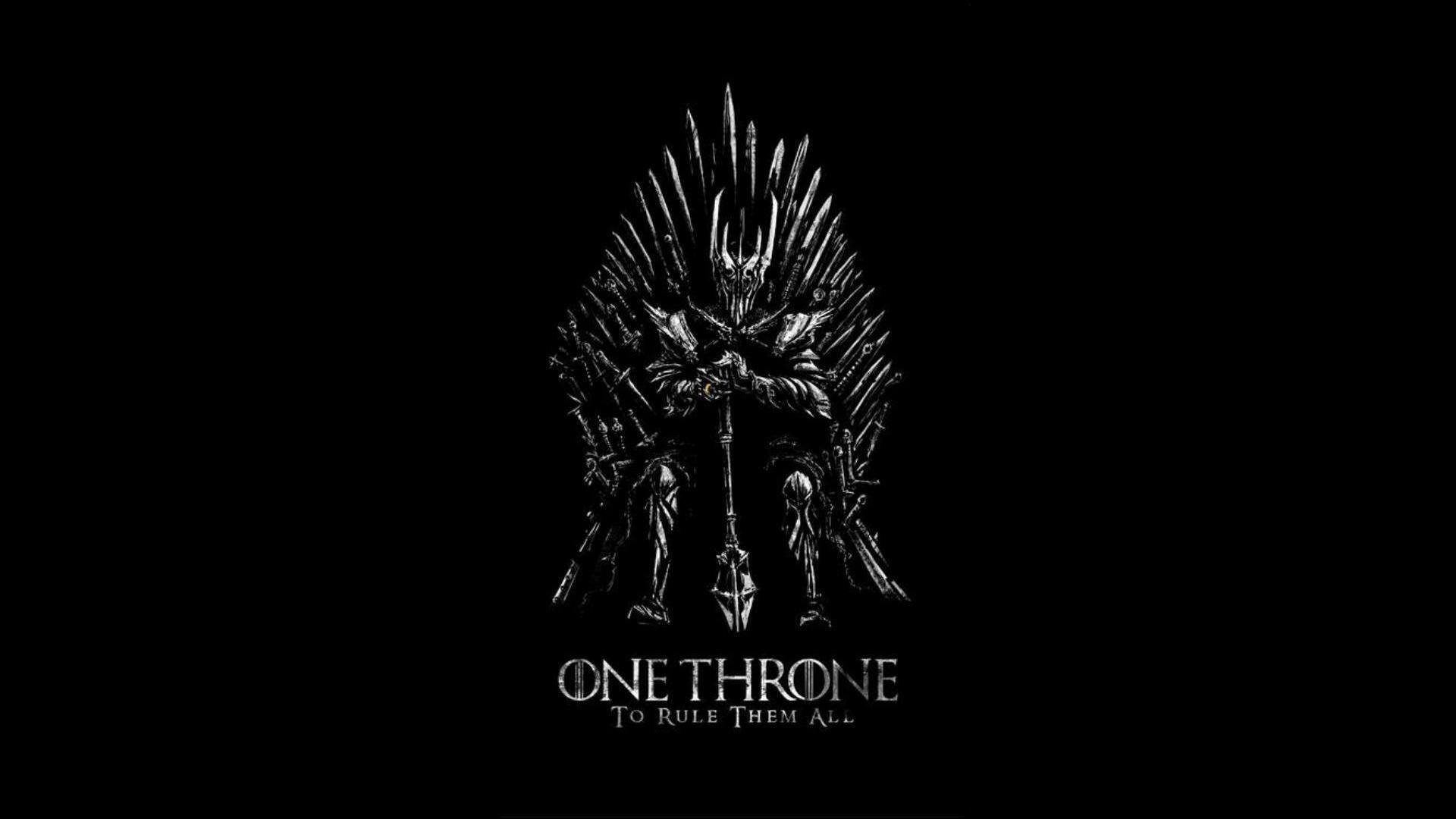 Iron Throne Game Of Thrones A Song Of Ice And Fire The Lord Of The Rings Sauron Crossover Simple Bac 1920x1080
