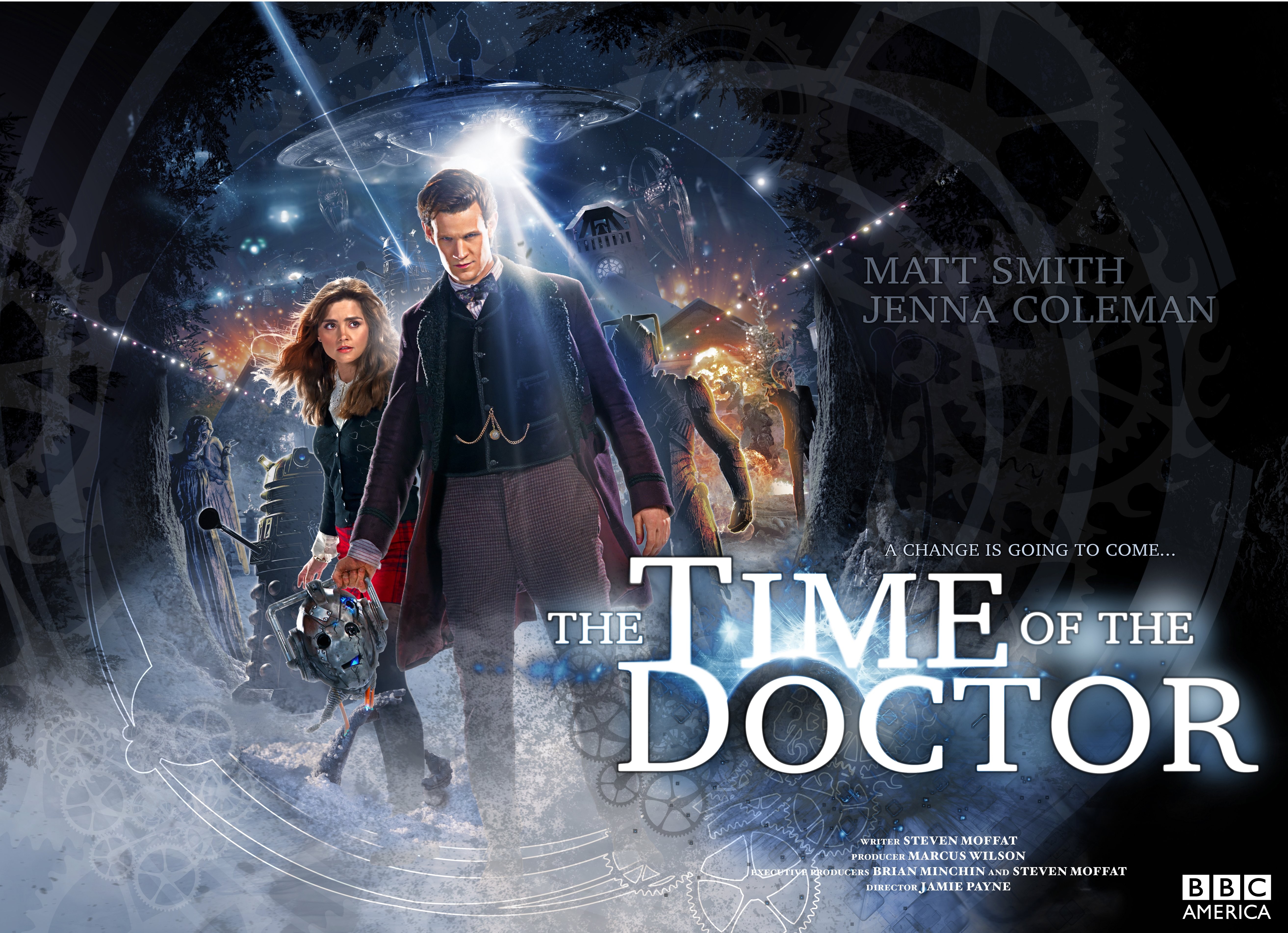 Doctor Who Matt Smith The Doctor Eleventh Doctor Jenna Louise Coleman Clara Oswald BBC TV Tv Series 5252x3805