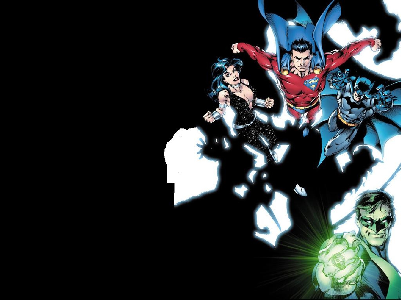 Superman Batman Green Lantern Donna Troy DC Comics 1280x960