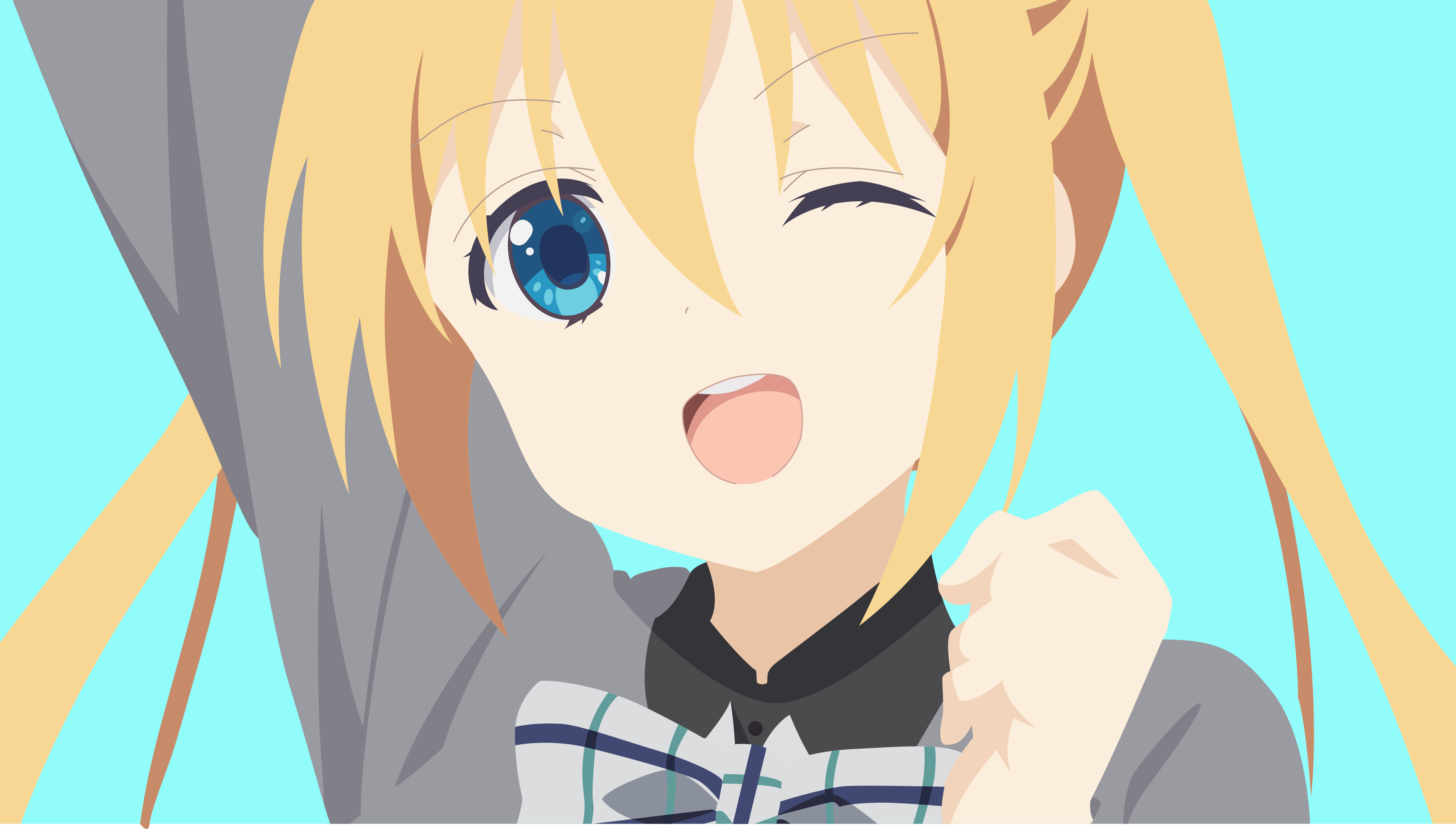 Hinata Kaho ErominimalistSensei Minimalism Simple Background BLEND S Anime Girls 3820x2174