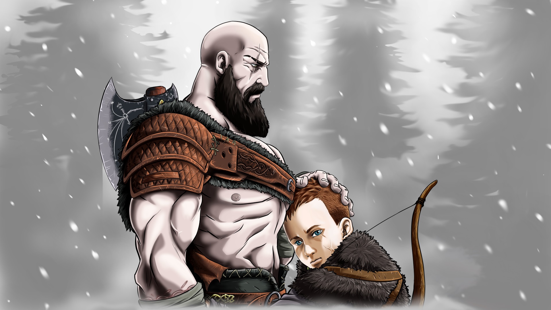 Kratos God Of War God Of War 4 Father God Of War 2018 1920x1080