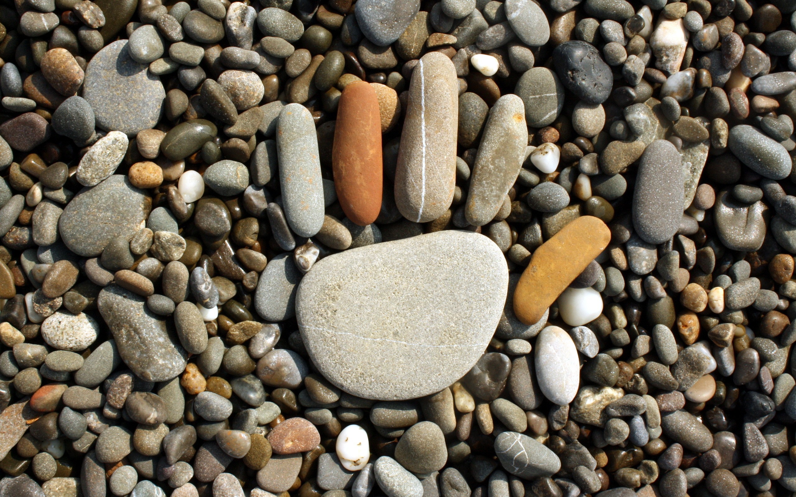 Rock Handprints Pebbles Nature 2560x1600