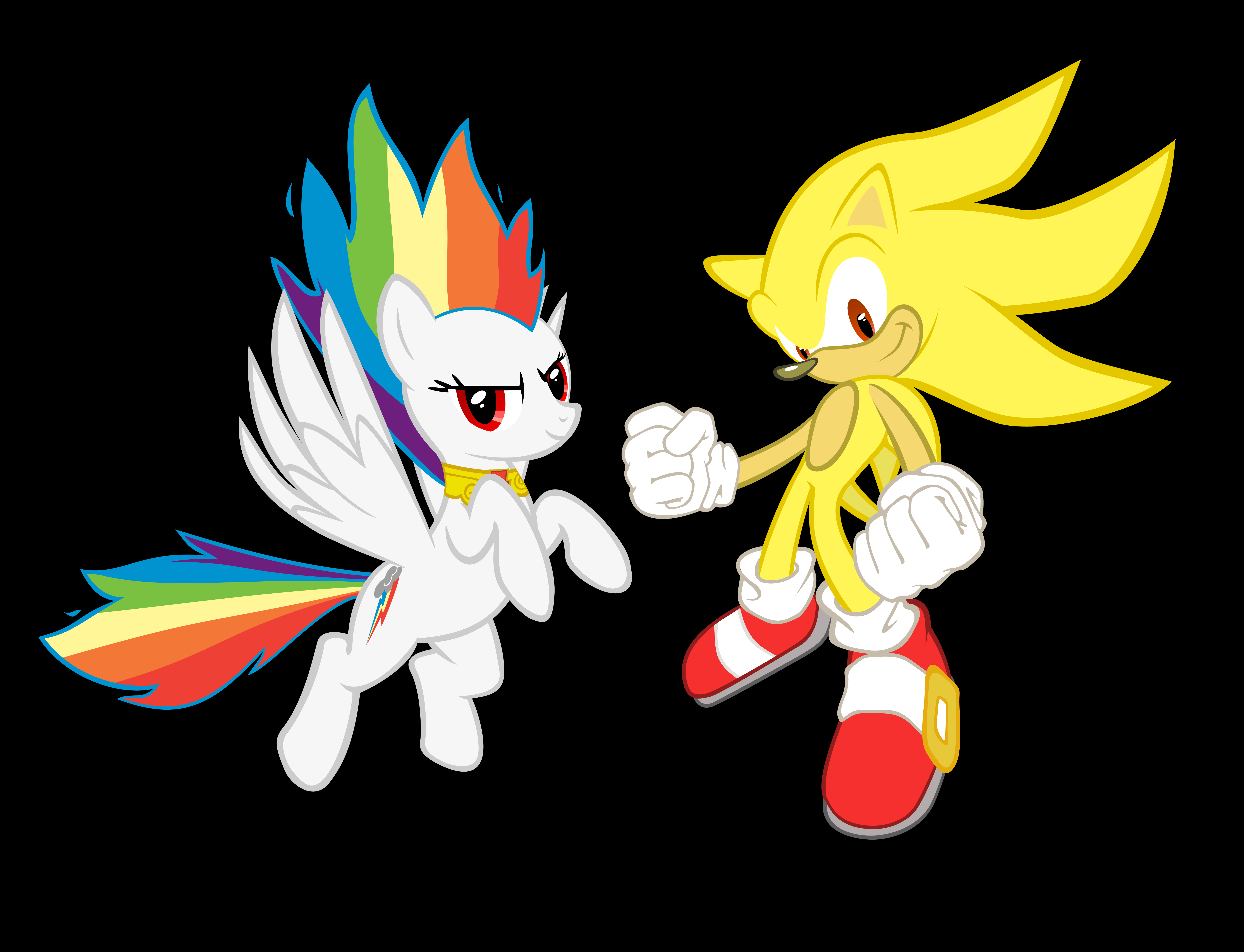 Rainbow Dash Sonic The Hedgehog Super Sonic 5700x4364