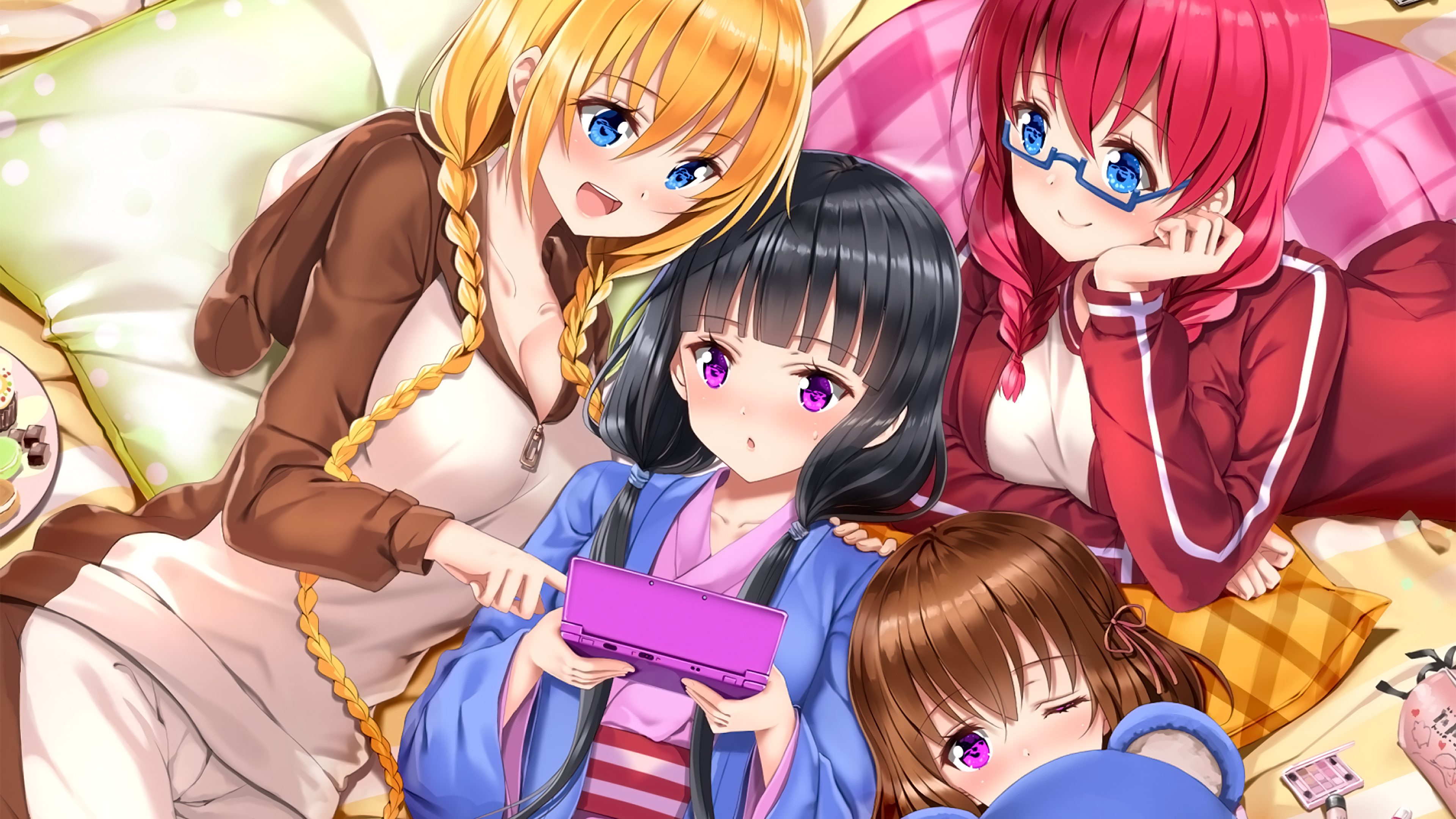 Anime Anime Girls Blend S BLEND S Hinata Kaho Sakuranomiya Maika Hoshikawa Mafuyu Yukata Fan Art Whi 3840x2160