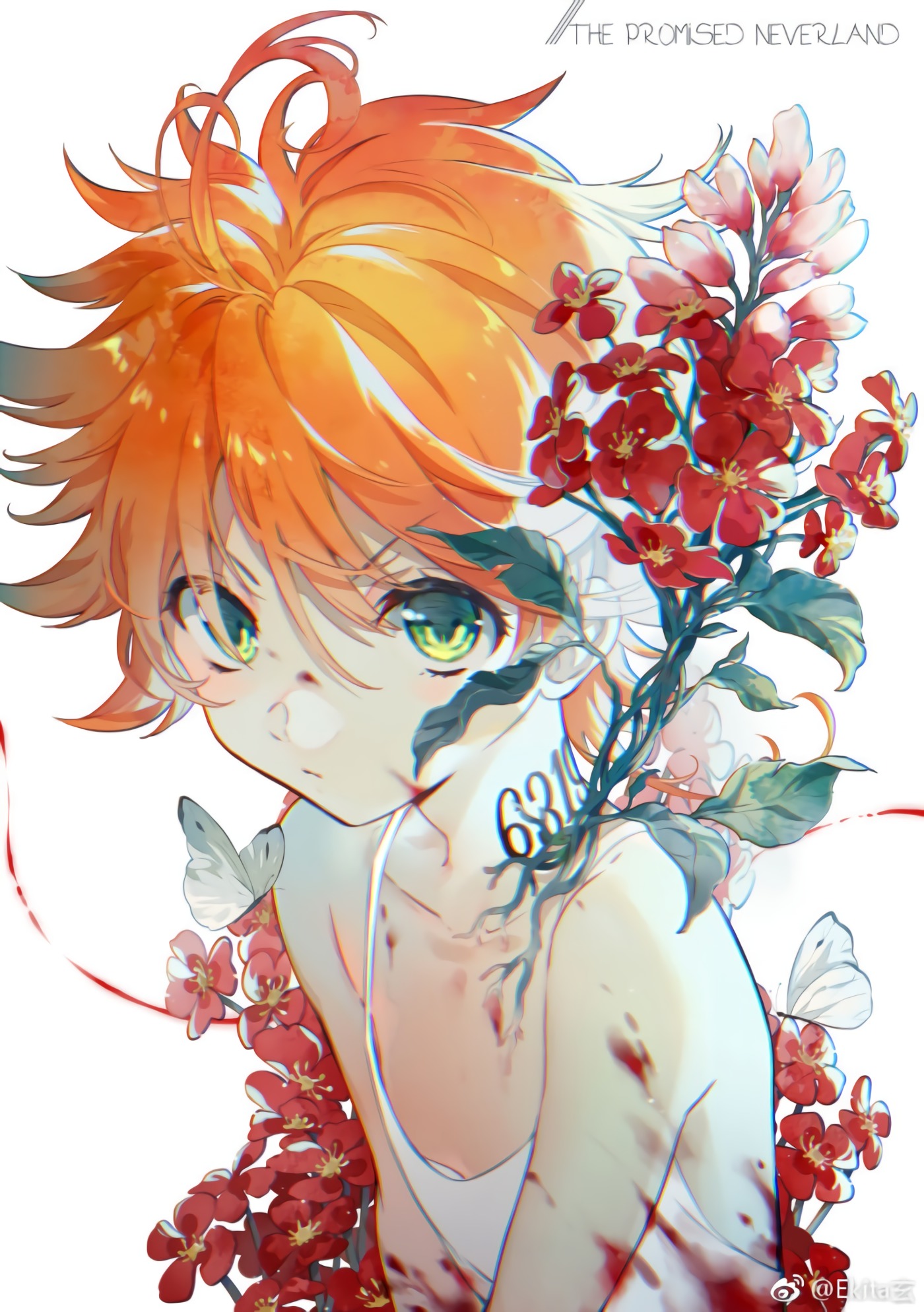 Anime Yakusoku No Neverland Anime Girls Emma The Promised Neverland The Promised Neverland Redhead G 1400x1988