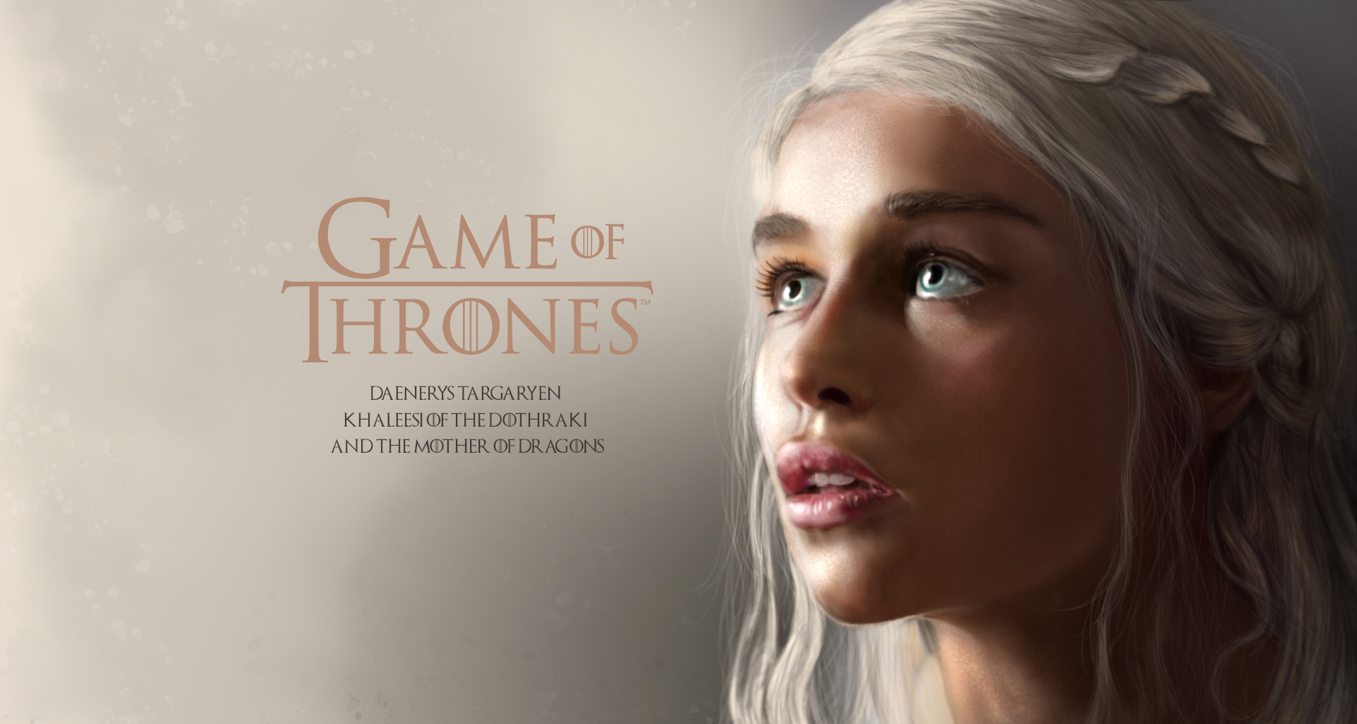 Daenerys Targaryen Emilia Clarke Game Of Thrones Digital Art Mother Of Dragons Tv Series George R R  1920x1025