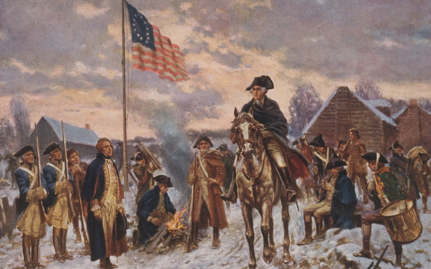 War USA George Washington History American Flag Artwork 1440x900
