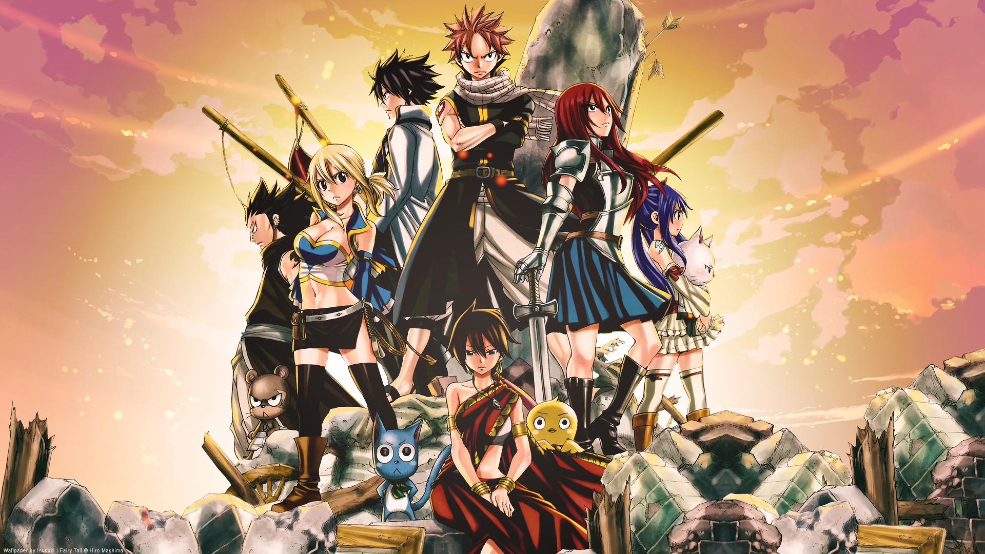 Fairy Tail Dragneel Natsu Scarlet Erza Heartfilia Lucy Fullbuster Gray Marvell Wendy Gajeel Redfox A 1920x1080