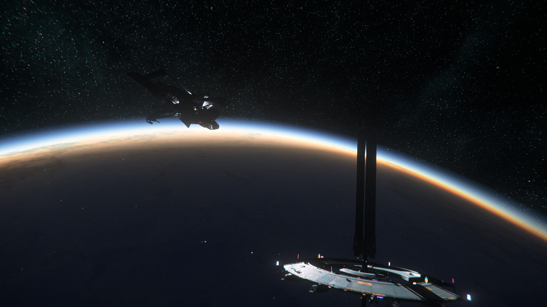 Star Citizen Video Games Space Stars Robert Space Industries Sunrise Hurston 1920x1080