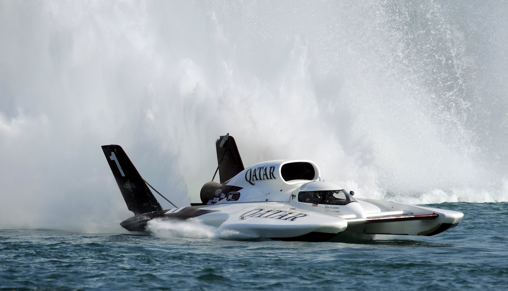 Hydroplane Speedboat Water Sea Water Splash Boat Turbines Vehicle 2047x1174