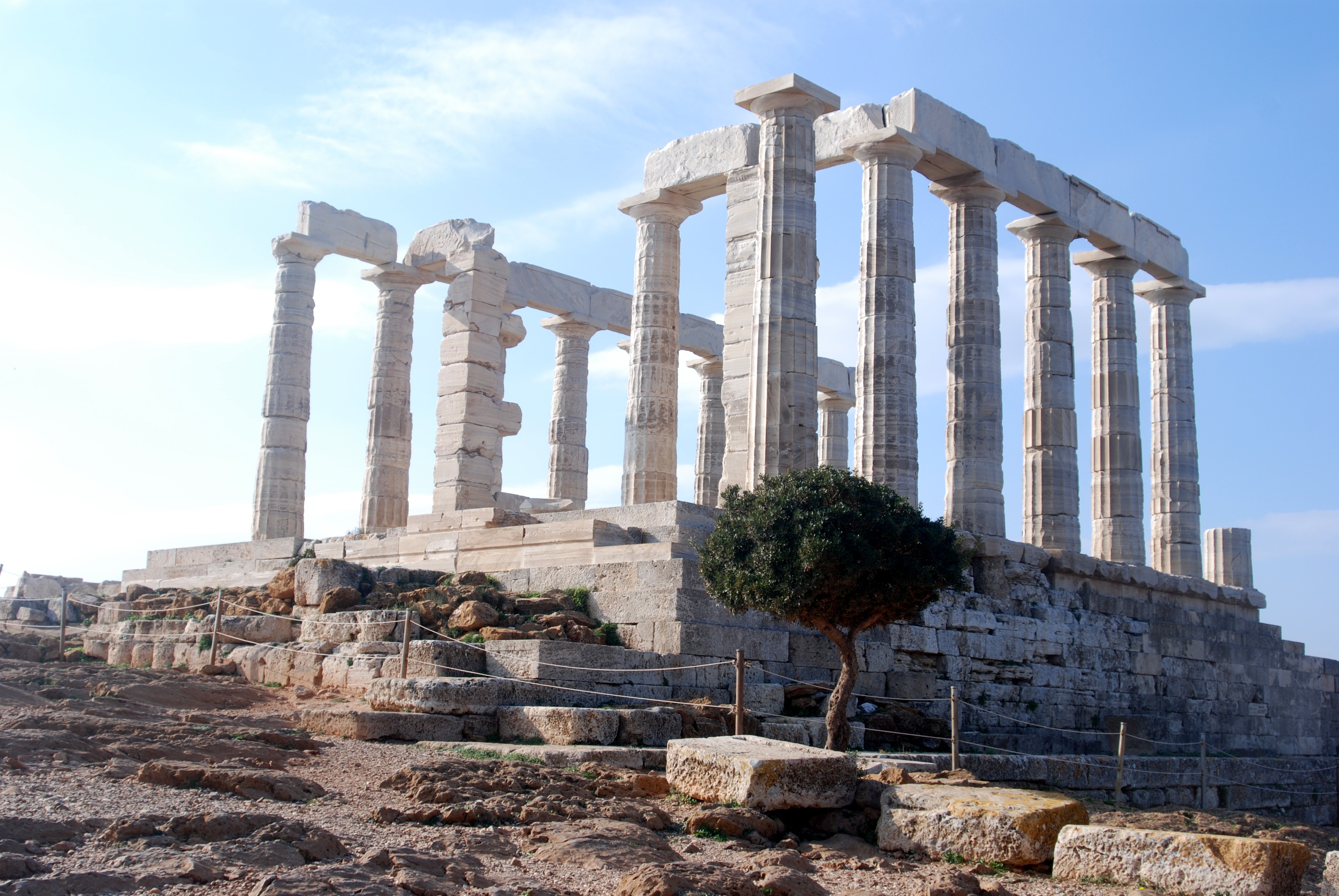 Greece Temple Of Poseidon Ancient Athens Temple Ruin Stone Pillar 3872x2592