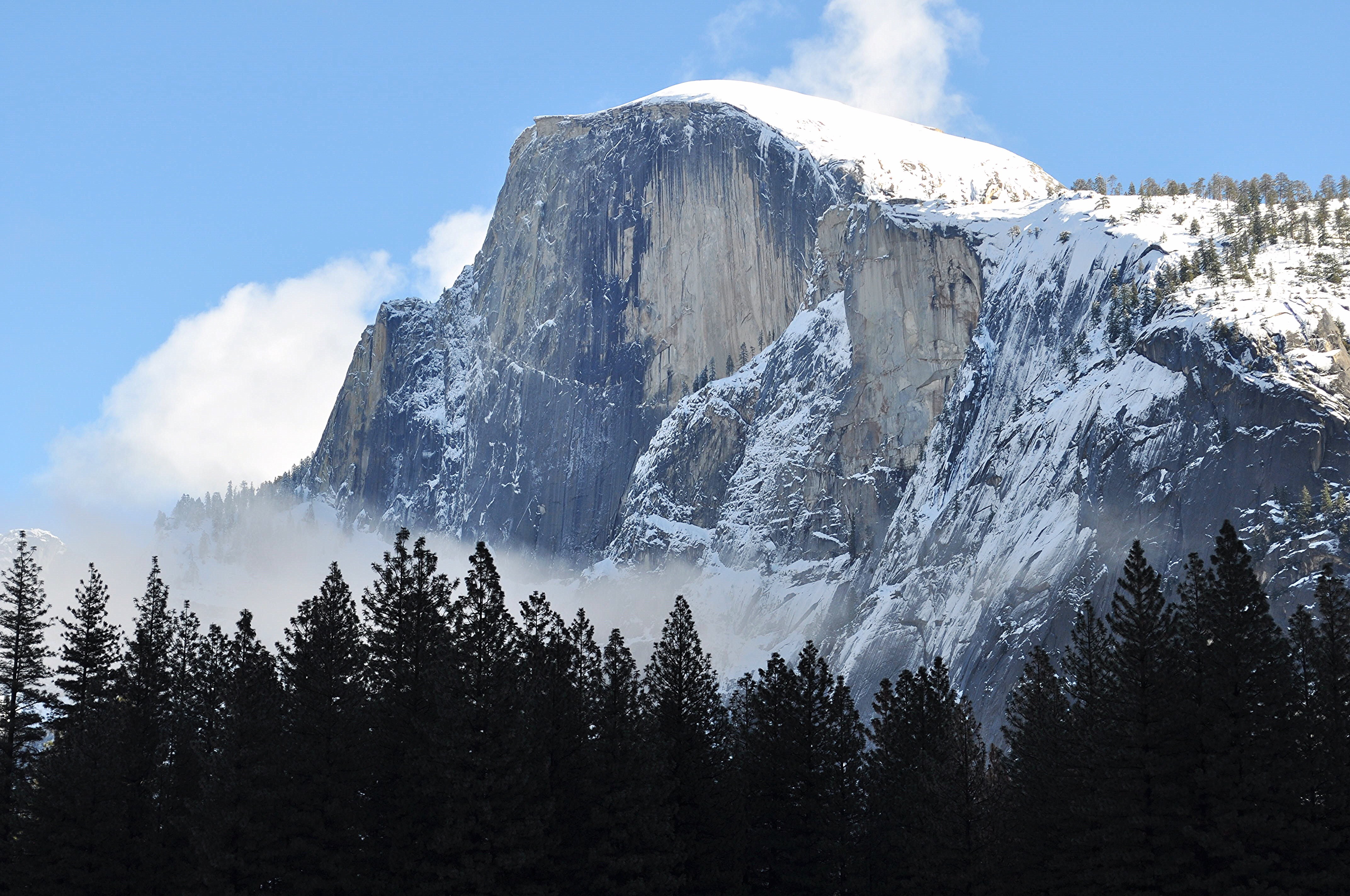 Winter Yosemite National Park USA Mountains Trees Nature Snow Half Dome 4288x2848