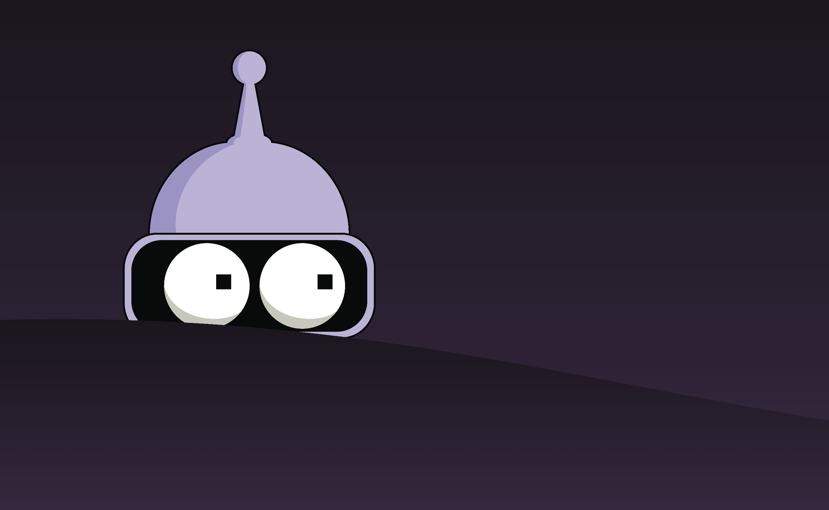 Artwork Minimalism Bender Futurama 2650x1630