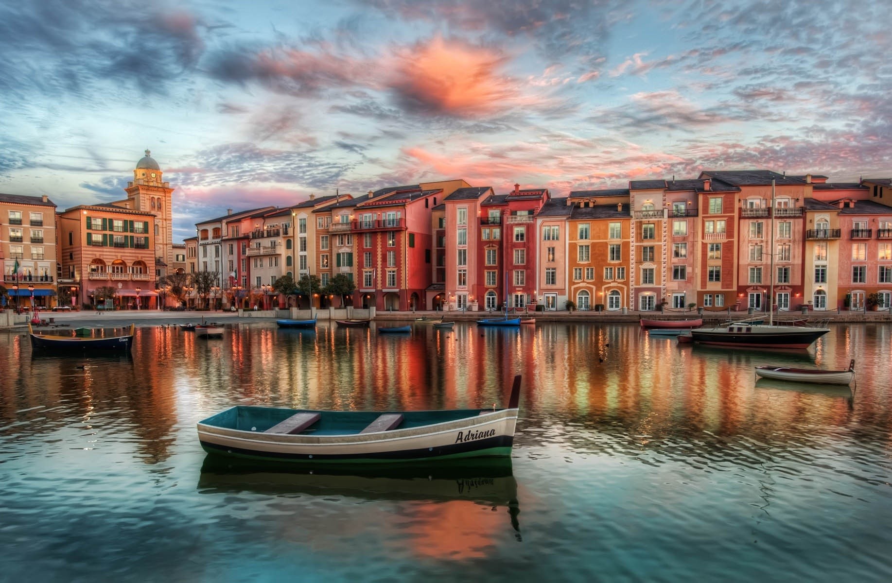 Portofino Italy Boat Sea Building City Cityscape Water 1835x1200