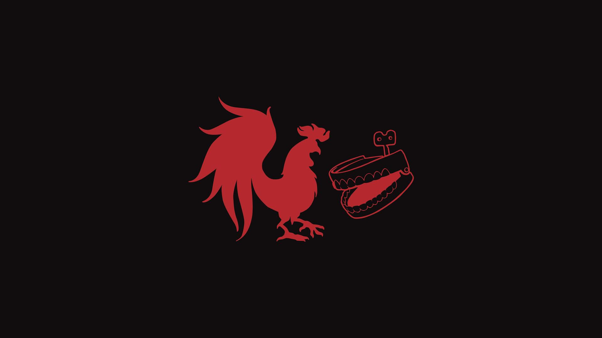 Simple Background Minimalism Rooster 1920x1080