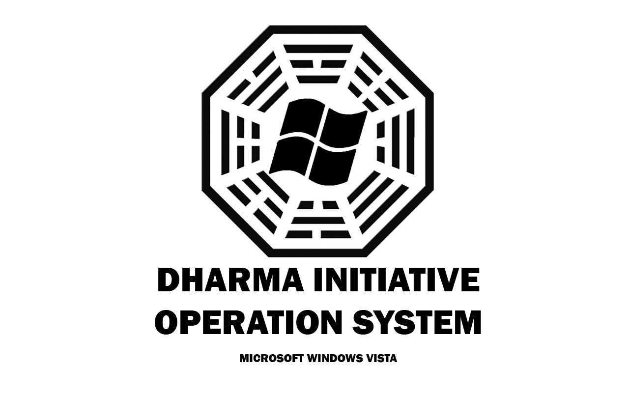 Lost Dharma Initiative Microsoft Windows TV Simple Background White Background Humor Windows Technol 1280x800