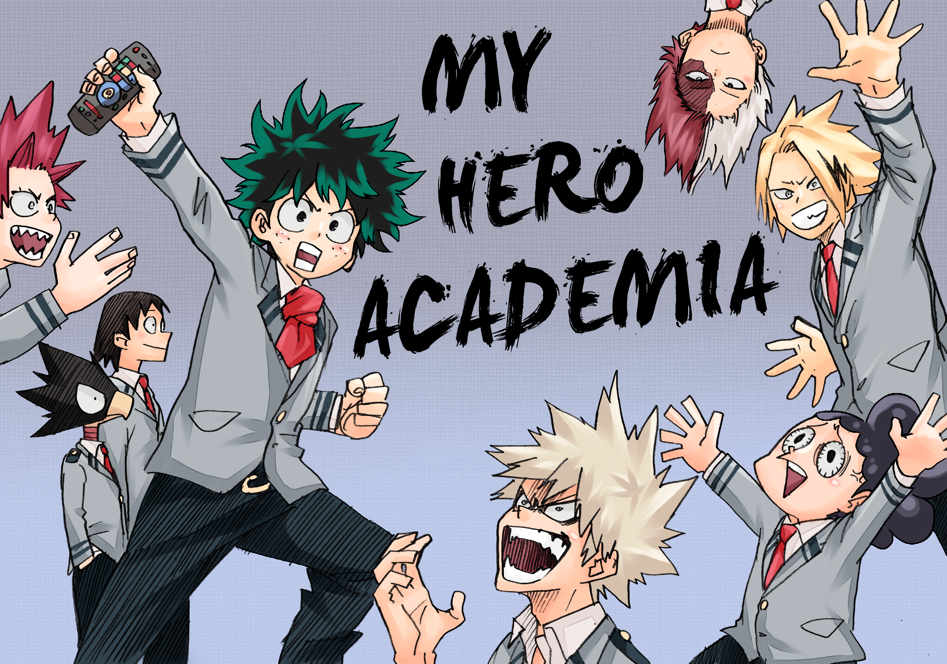 Izuku Midoriya Katsuki Bakugou Denki Kaminari Minoru Mineta Shoto Todoroki Eijiro Kirishima Fumikage 3072x2154