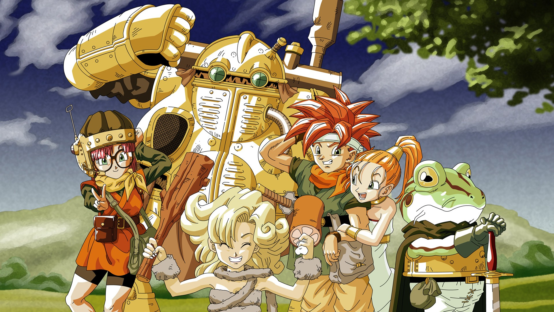 Video Game Art Artwork Video Game Characters Chrono Trigger RPG Squaresoft Chrono Marle Lucca Frog G 1920x1080