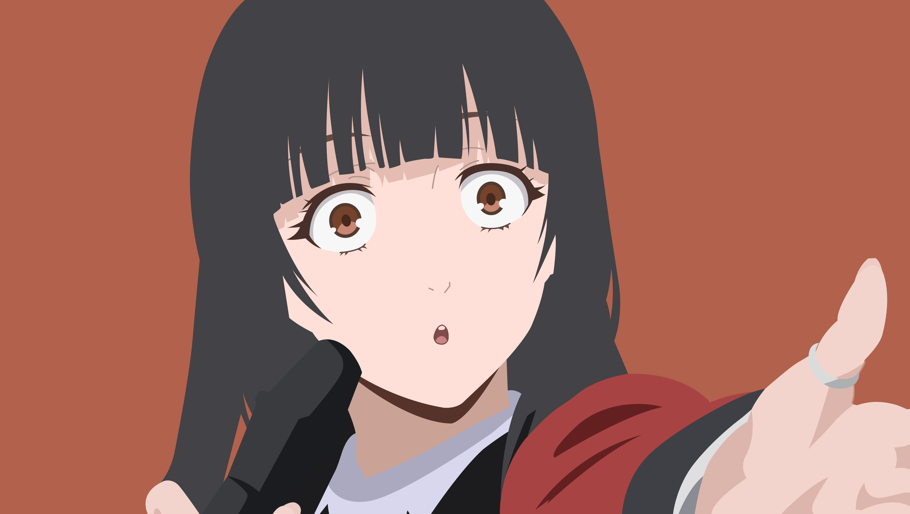 Kakegurui Jabami Yumeko Minimalism Simple Background ErominimalistSensei 3814x2157