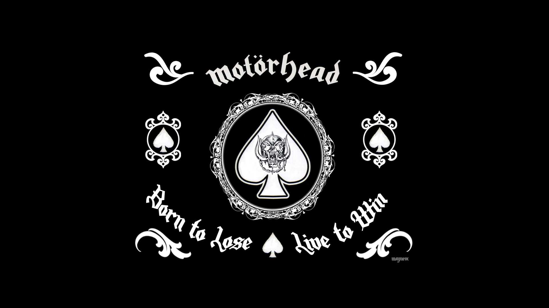 Motorhead Ace Of Spades Monochrome Quote Black Black Background 1920x1080