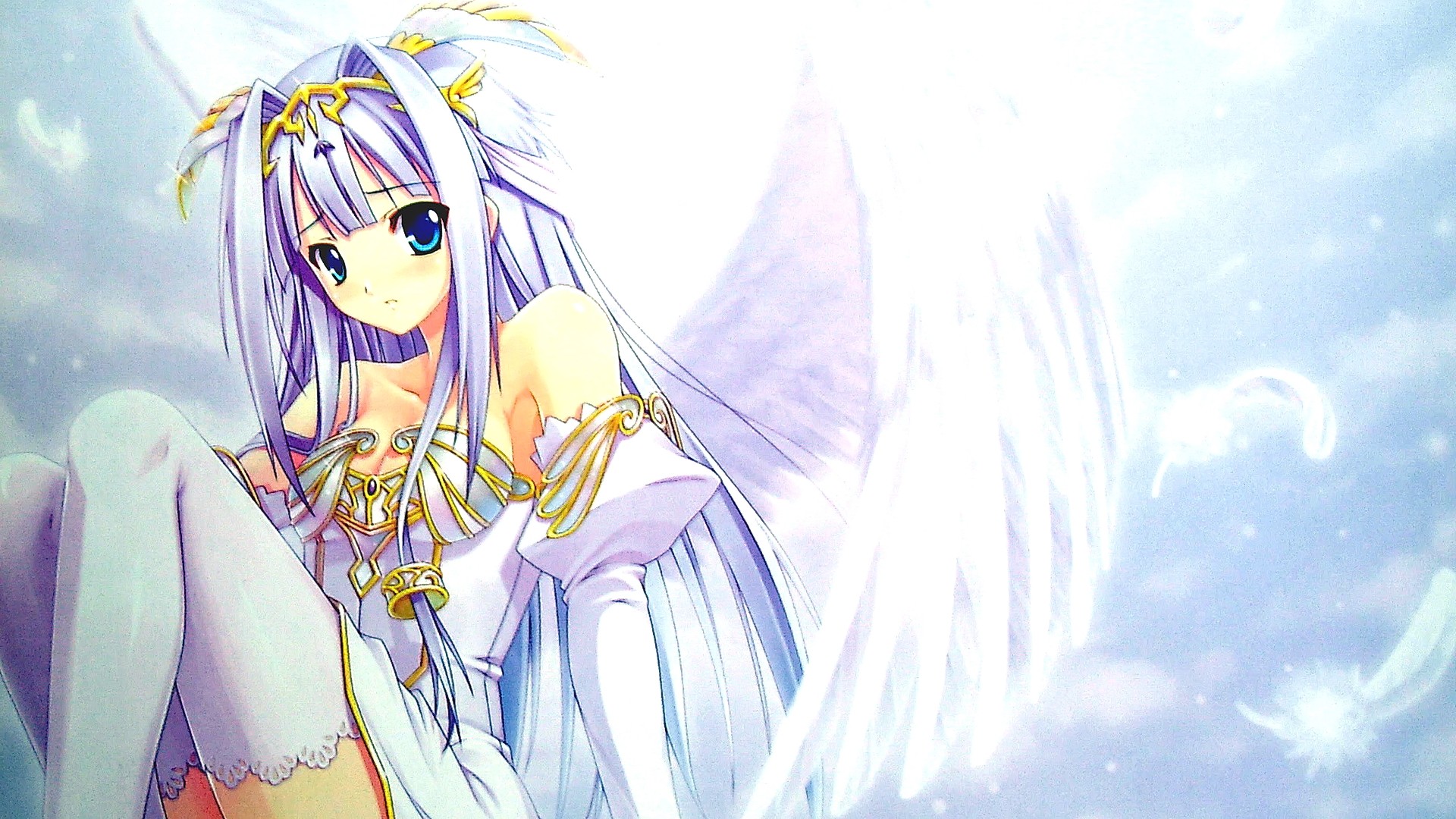 Anime Anime Girls Sayori Angel Wings Original Characters 1920x1080