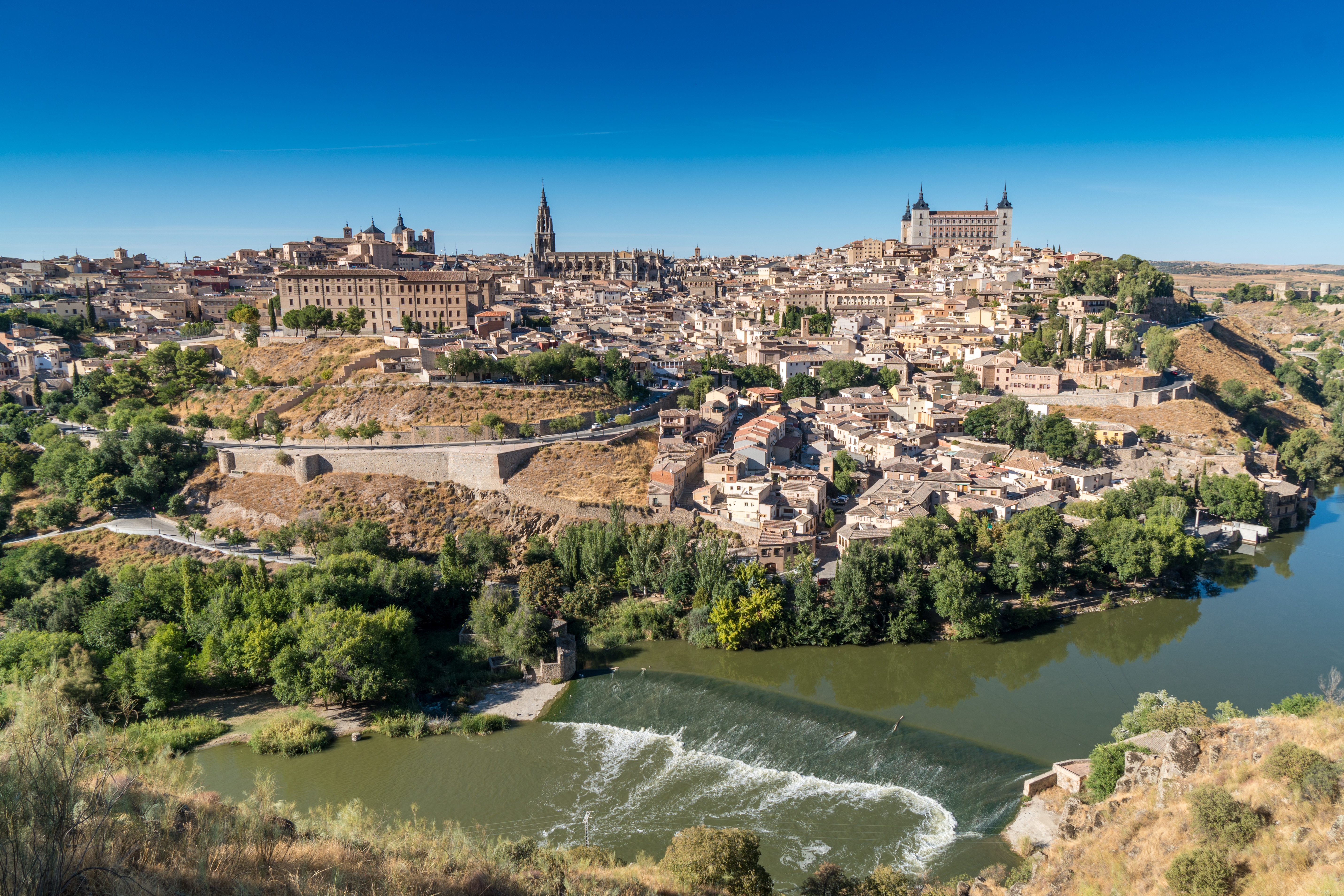 Toledo City Spain Building River Castilla La Mancha 5722x3815