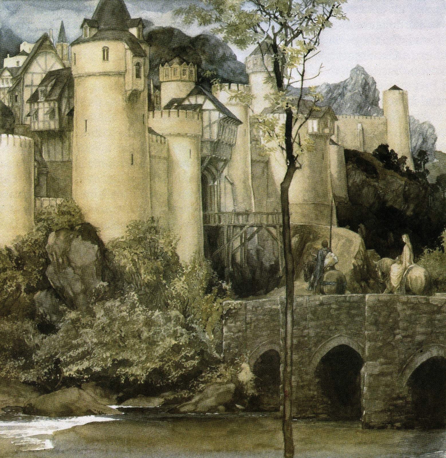 Painting Castle Alan Lee The Mabinogion 1557x1600