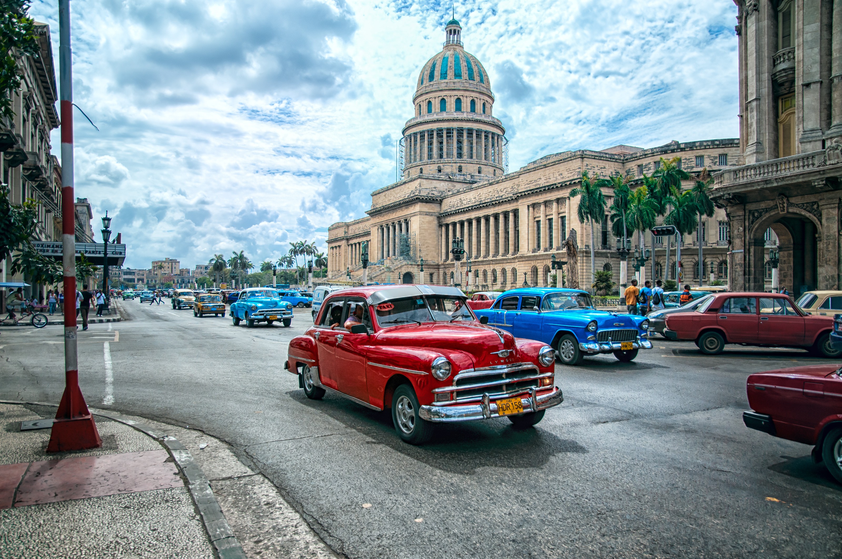 Man Made Havana City Cuba Car Colors Colorful Building Street Dome HDR 3200x2125