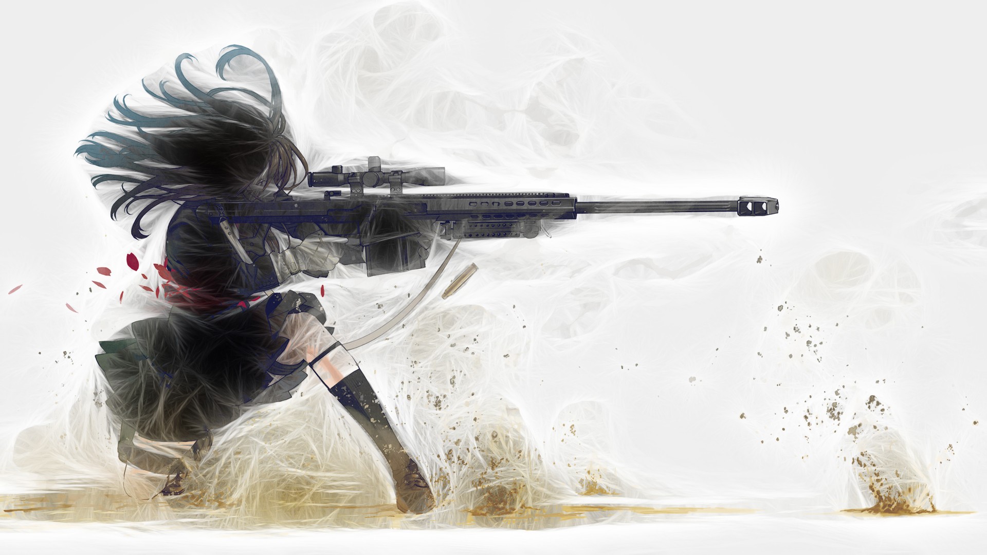Anime Girls Gun Sniper Rifle Kozaki Yuusuke 1920x1080