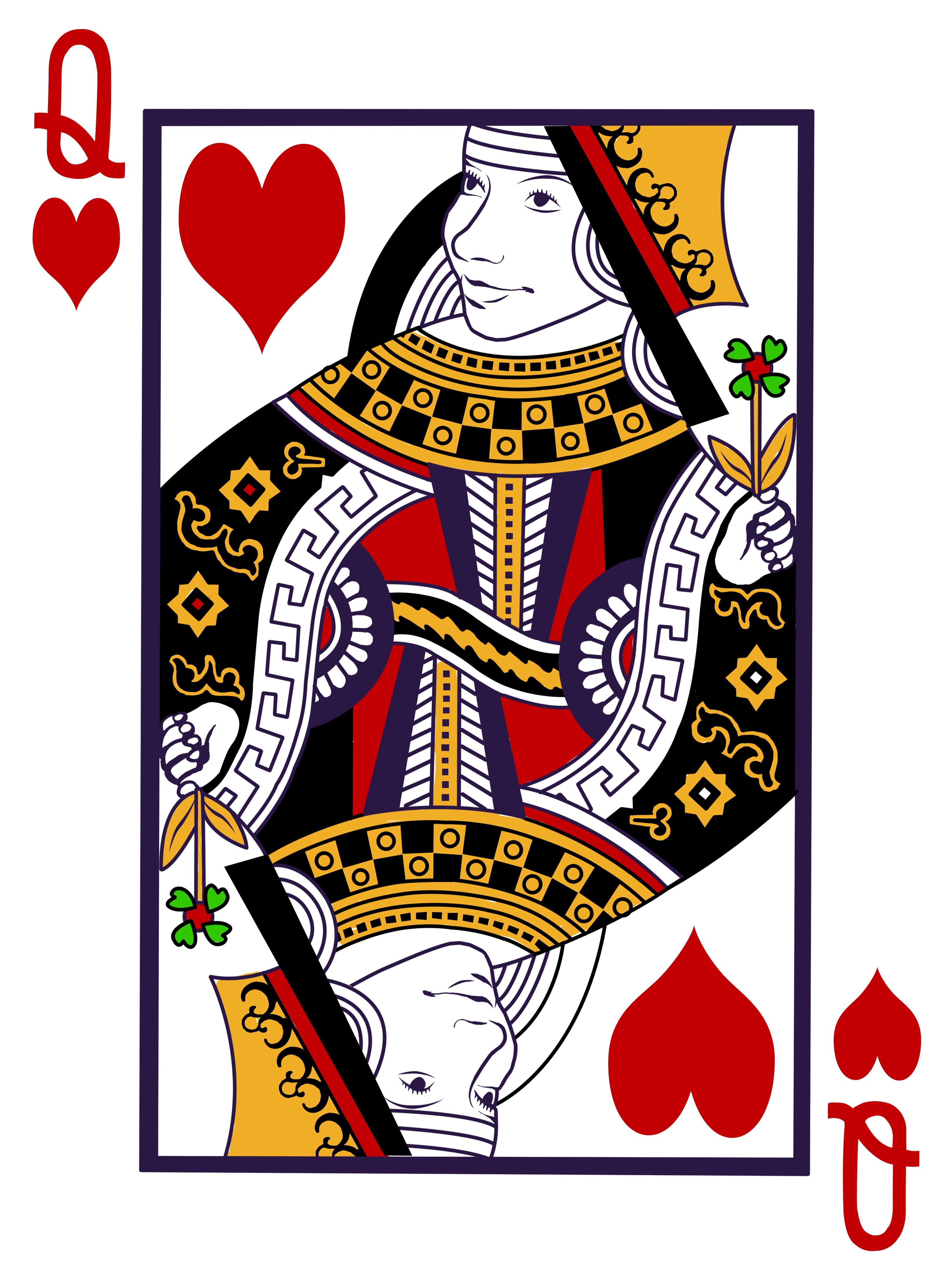 Cards Playing Cards Heart Queen Royalty 3284x4418