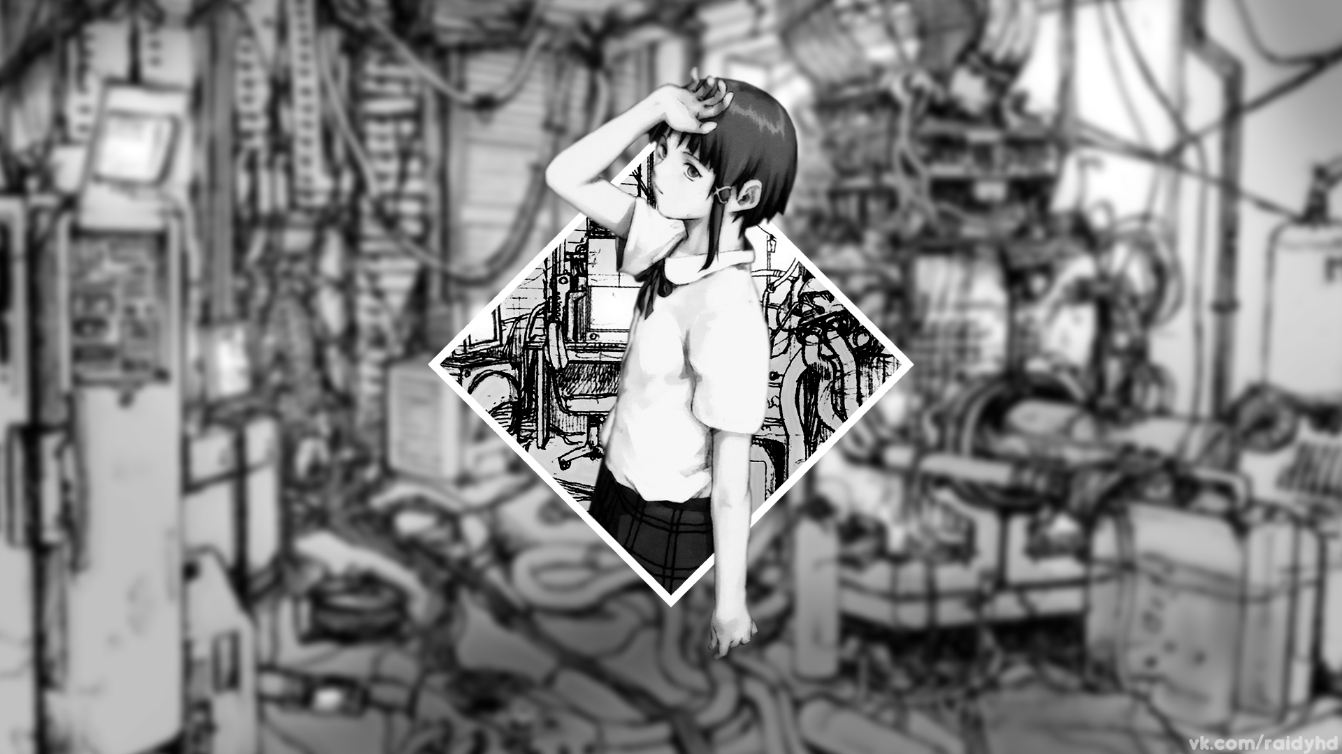 Serial Experiments Lain Anime Anime Girls Picture In Picture Wallpaper Resolution 19x1080 Id 1148 Wallha Com