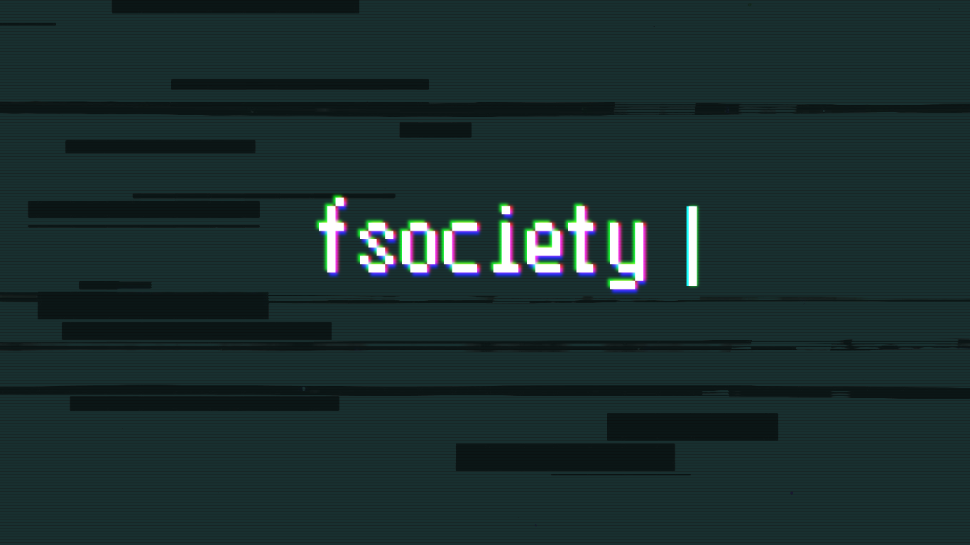 Fsociety Abstract Typography TV 1366x768