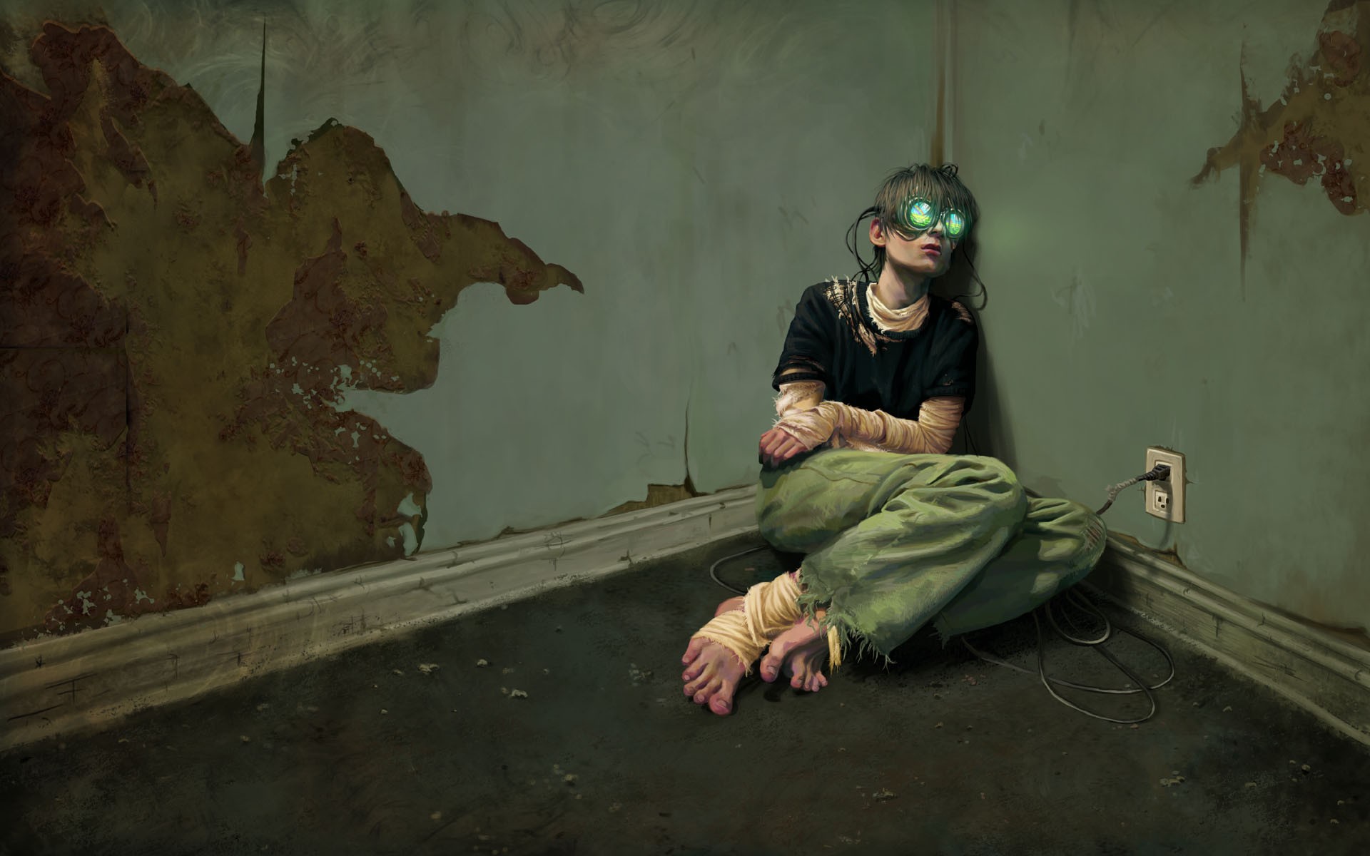 Virtual Reality Barefoot Digital Art Futuristic 1920x1200